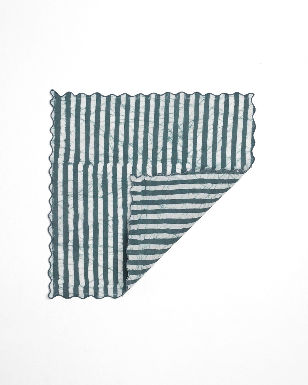 Set of 6 - Stripes Green Cocktail Napkins