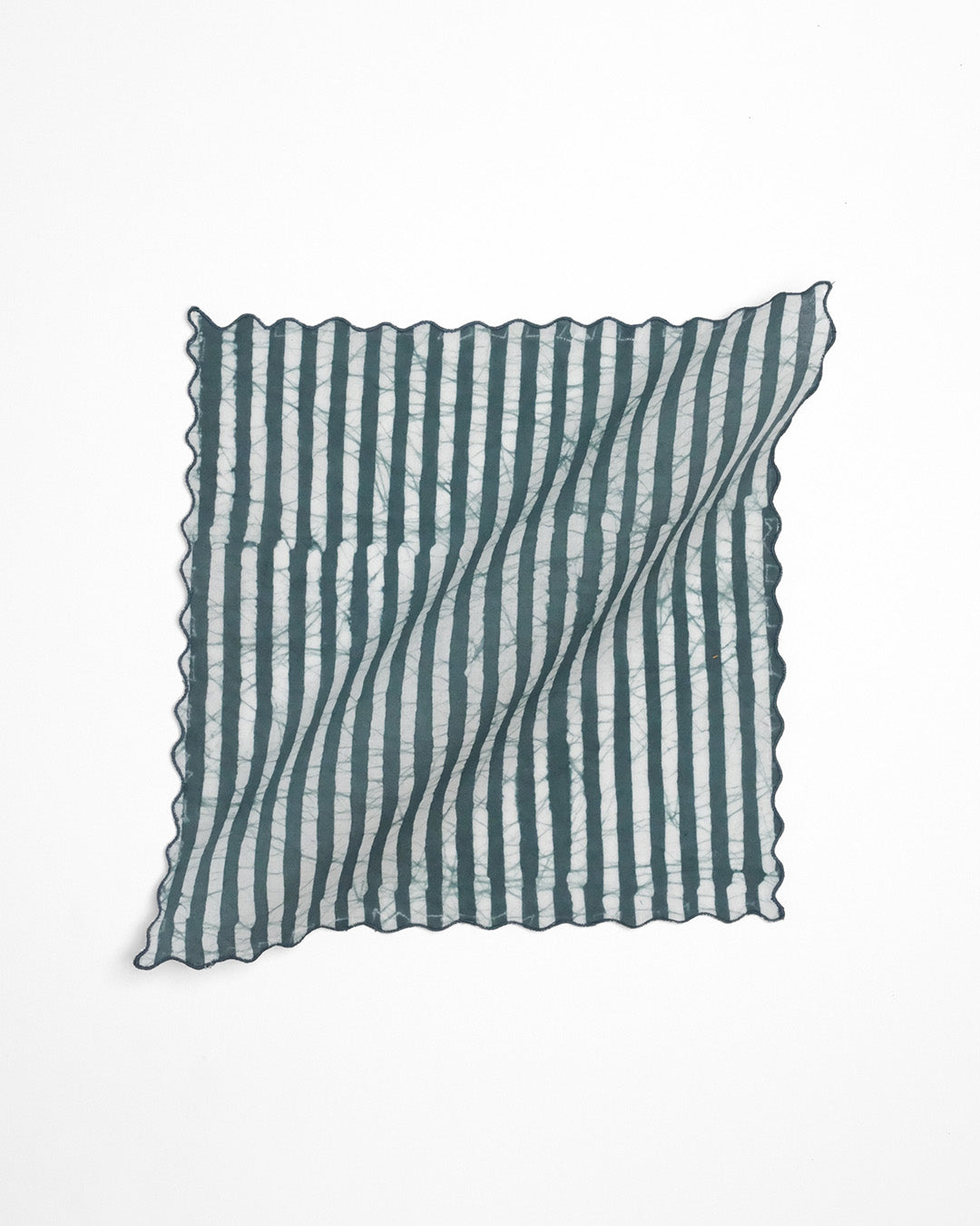 Set of 6 - Stripes Green Cocktail Napkins