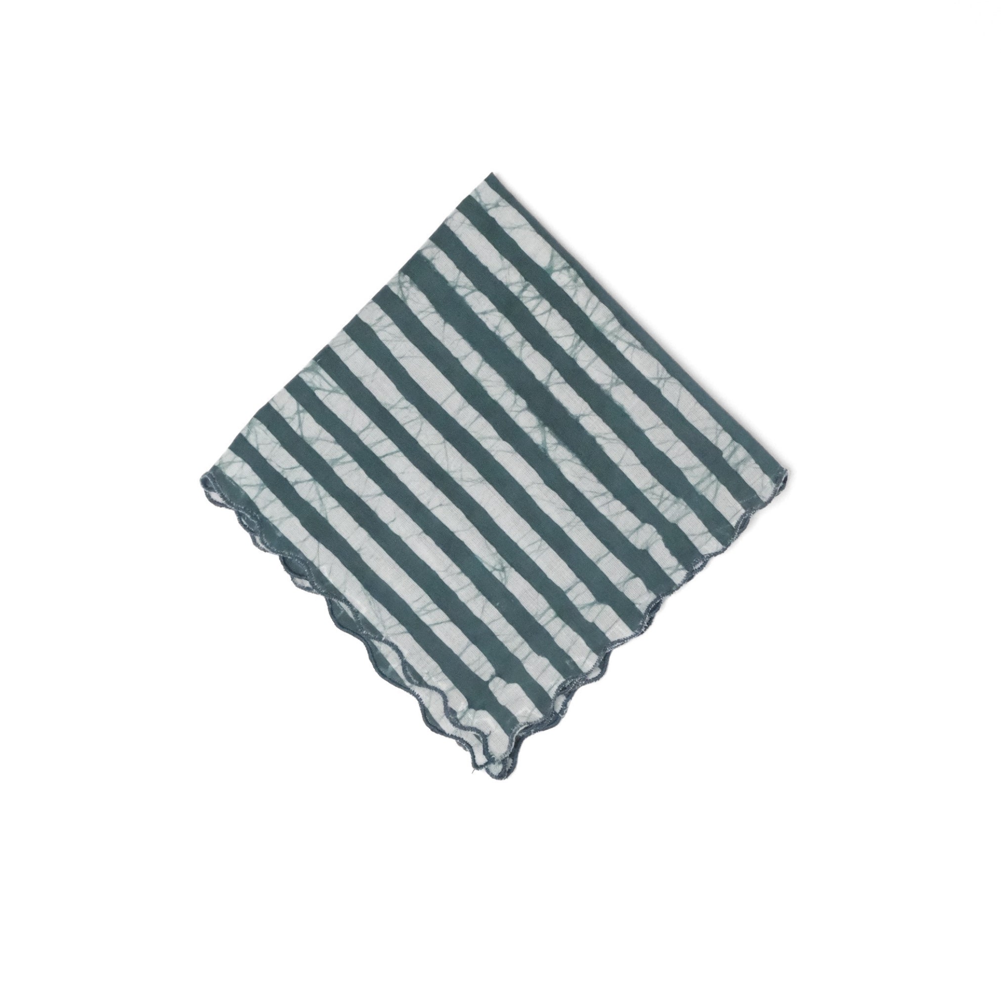 Cocktail Napkins - Green Stripes <br> (Set of 6)