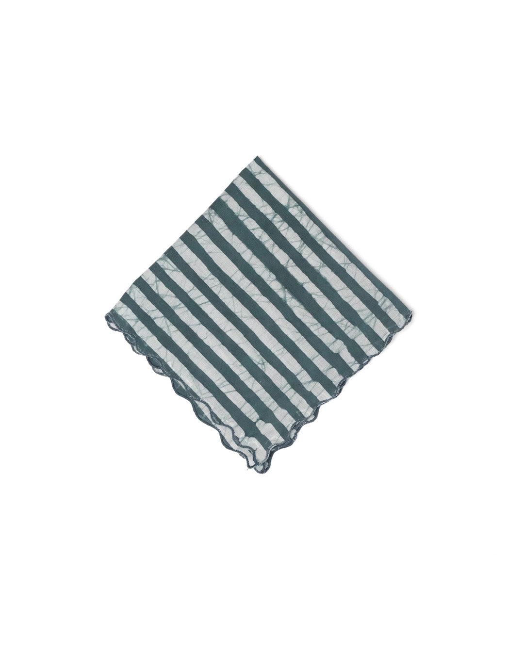 Set of 6 - Stripes Green Cocktail Napkins
