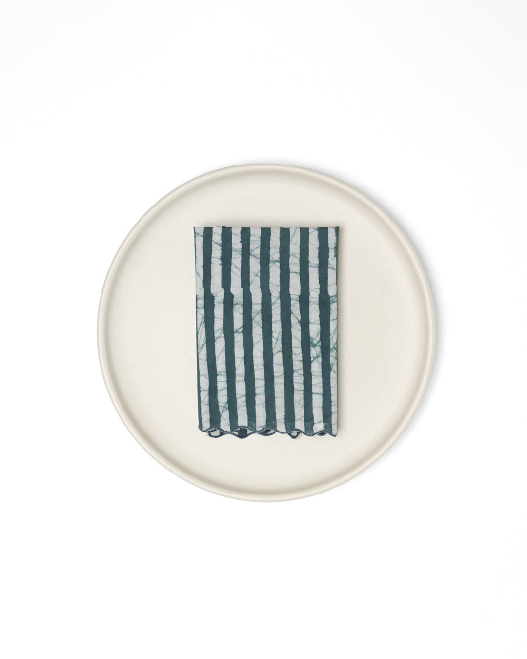Set of 6 - Stripes Green Cocktail Napkins