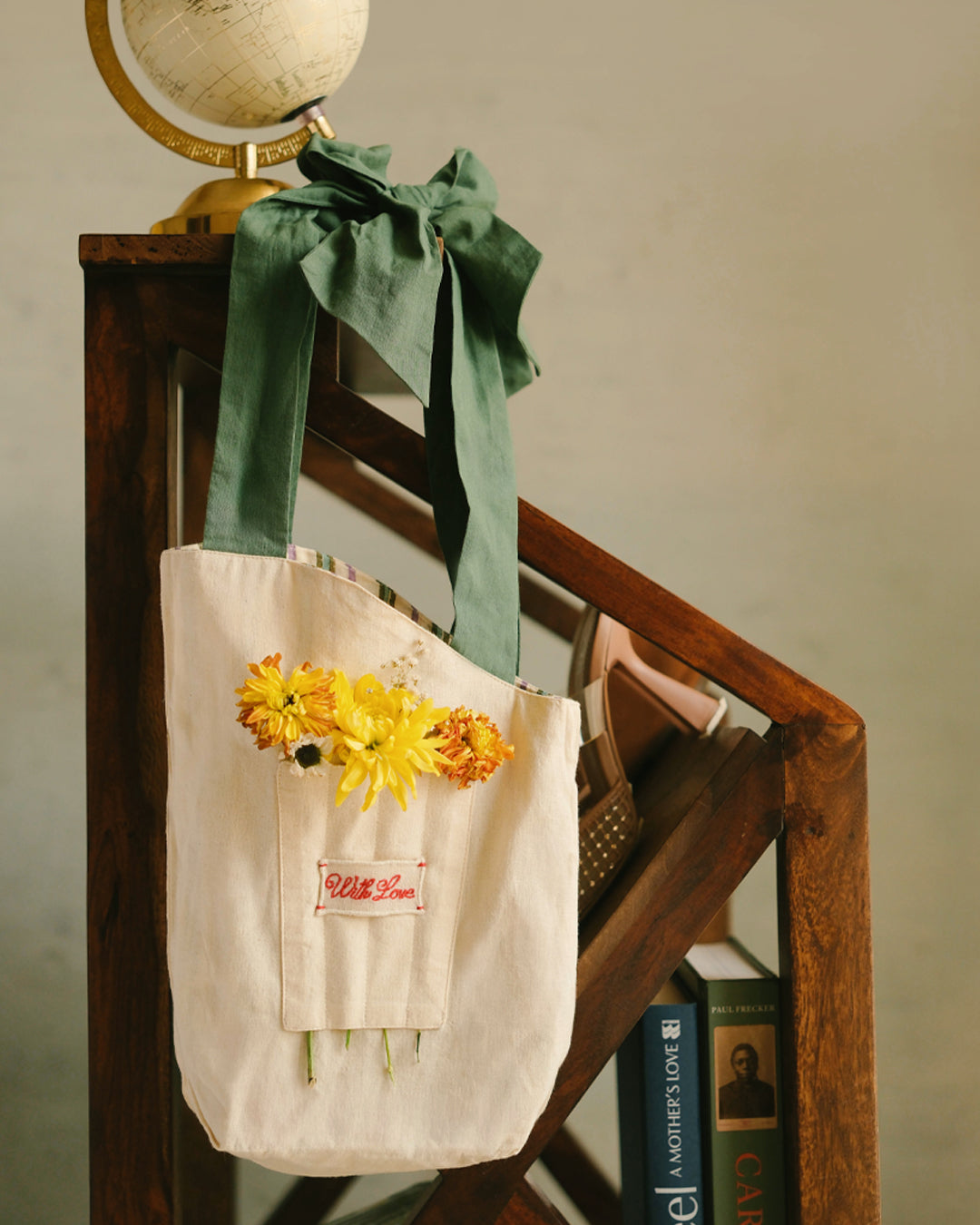 Reversible Bottle Green Bouquet Bag (S)
