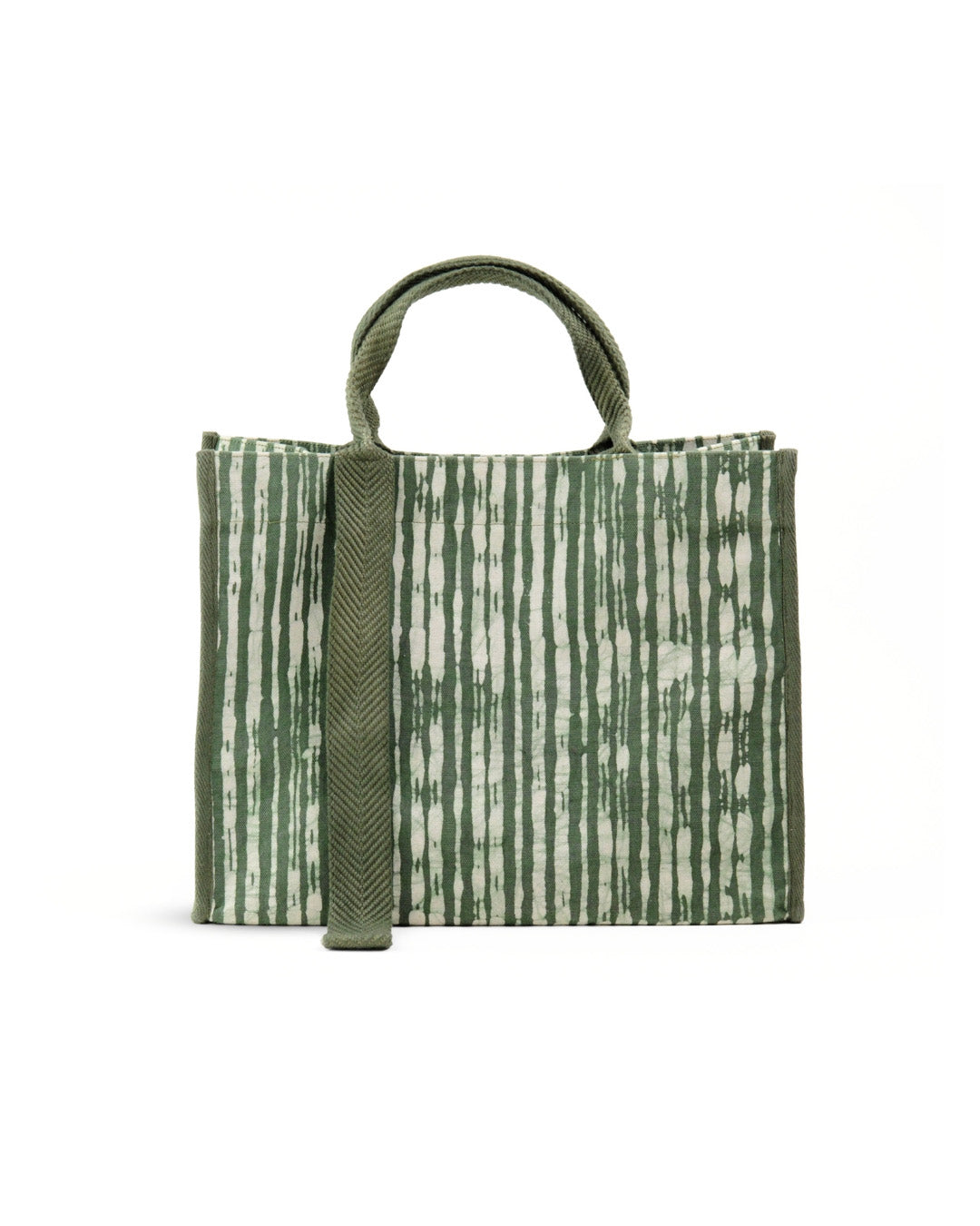 Olive Batik - Square Tote