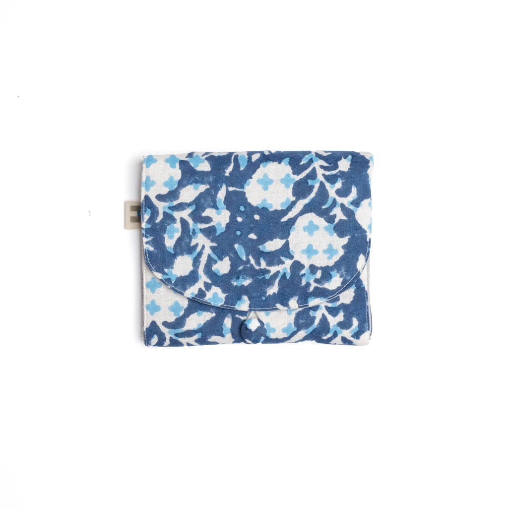 Botanical Bliss Blue - Sanitary Pouch