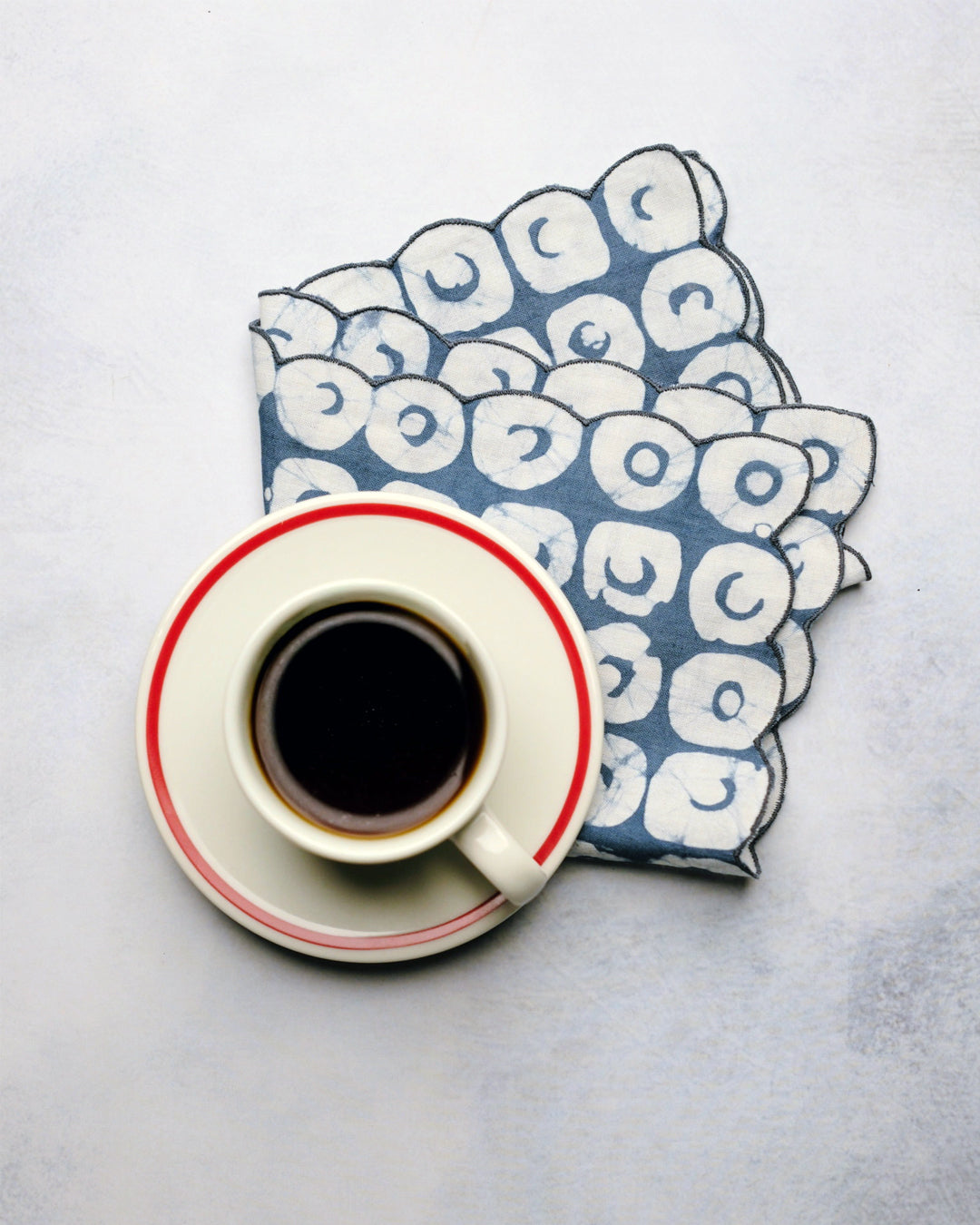 Set of 6 - Polo Blue Cocktail Napkins