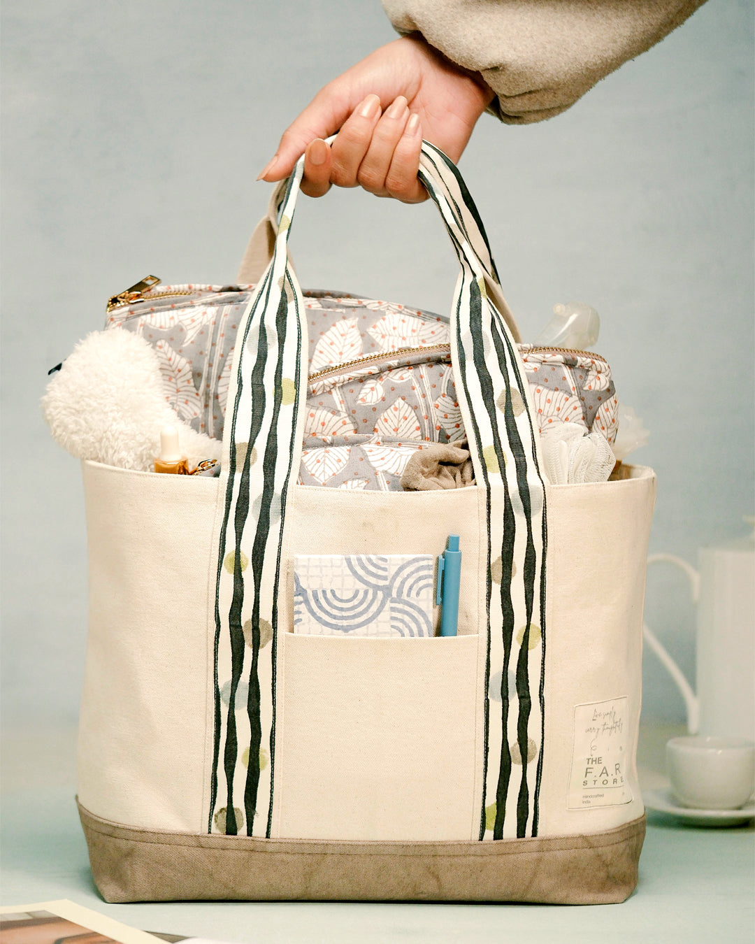 Stone Stripe Tote