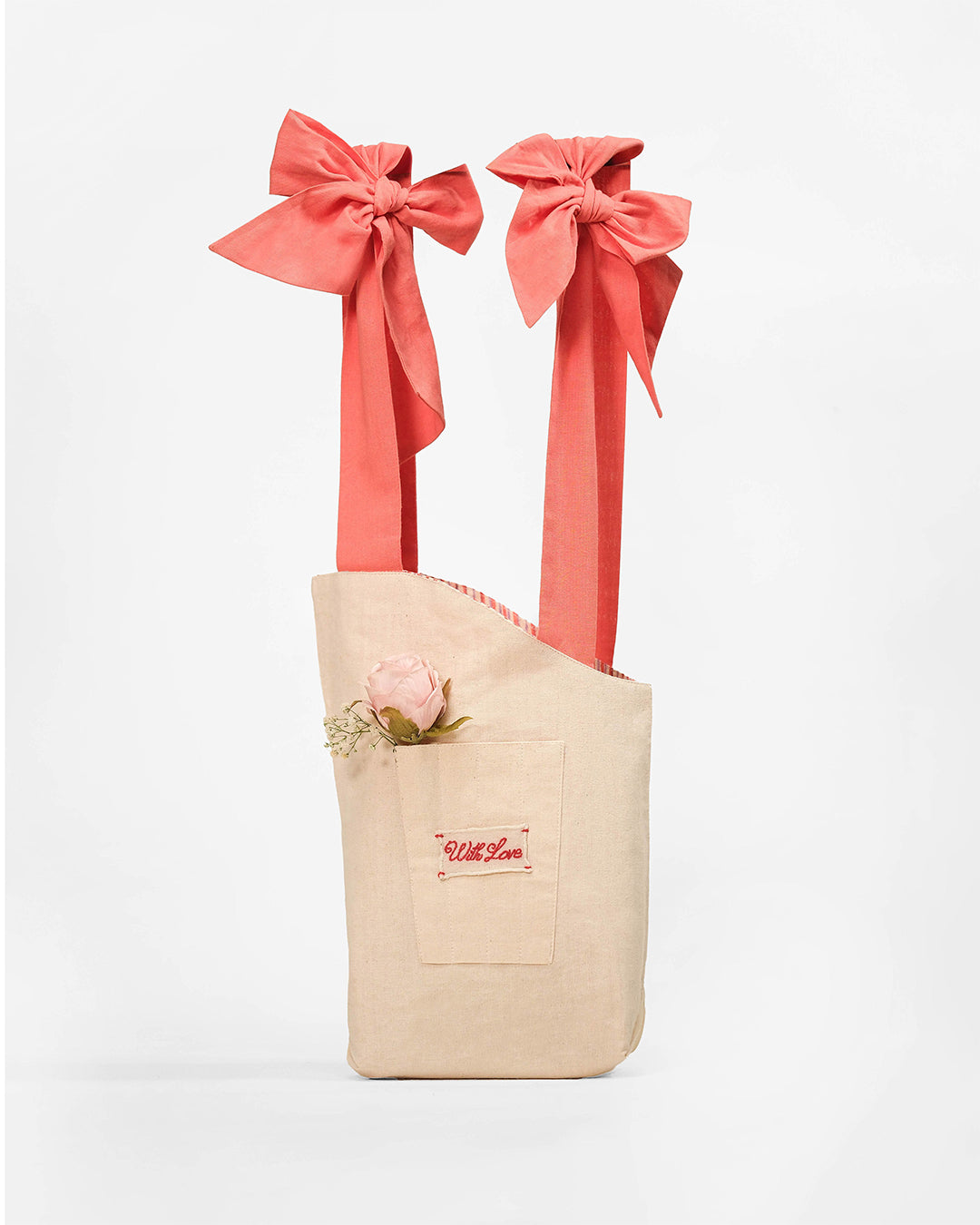 Reversible Bottle Coral Bouquet Bag (S)