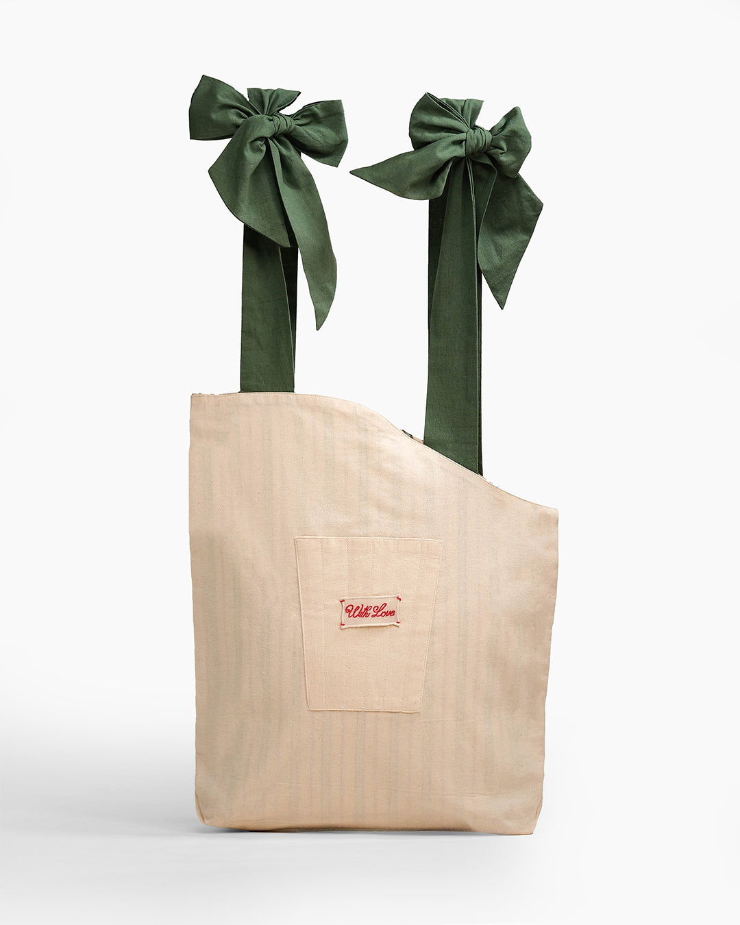Reversible Bottle Green Bouquet Bag (L)