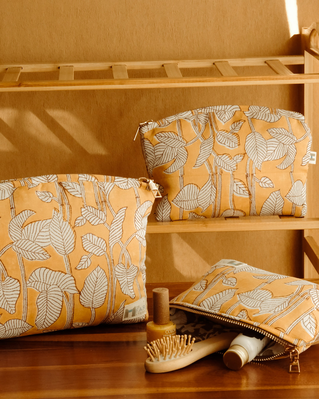 Set of 3 - Nature's Canvas Yellow Utility Pouch
