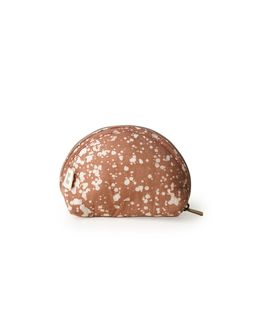 Mocha Mousse Stipples - Curved Coin Pouch