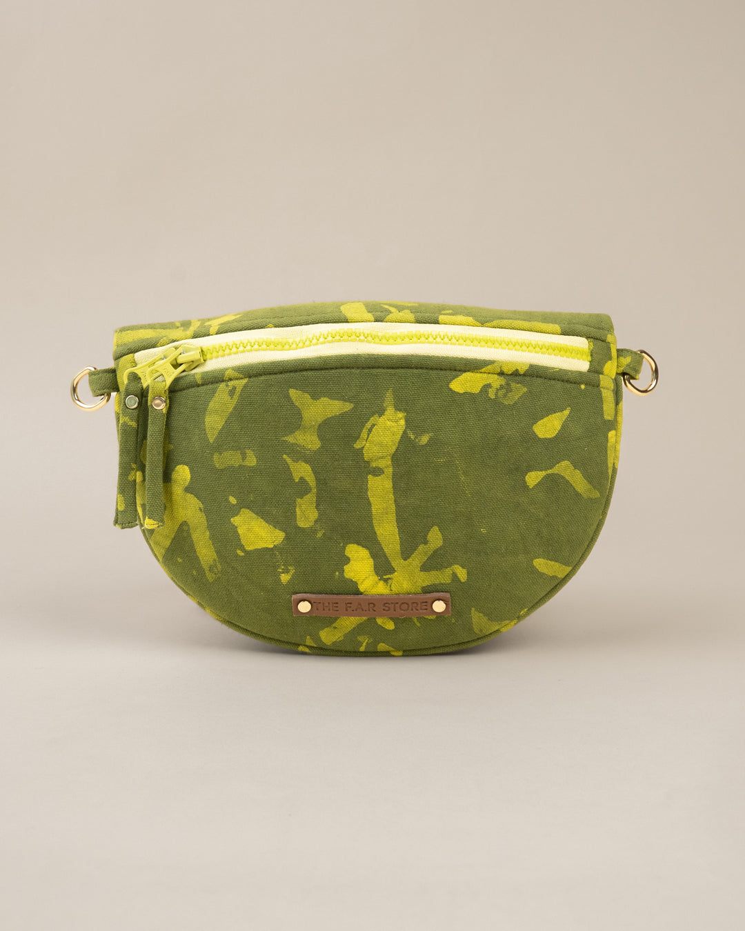 Floro Green Abstract Angle Batik - Fanny Pack