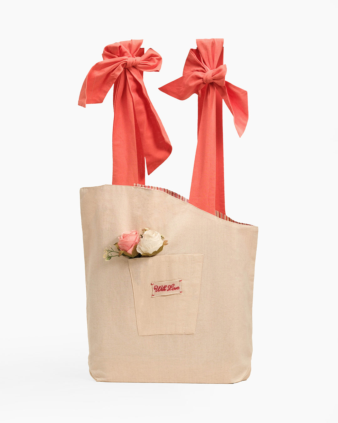 Reversible Bottle Coral Bouquet Bag (L)