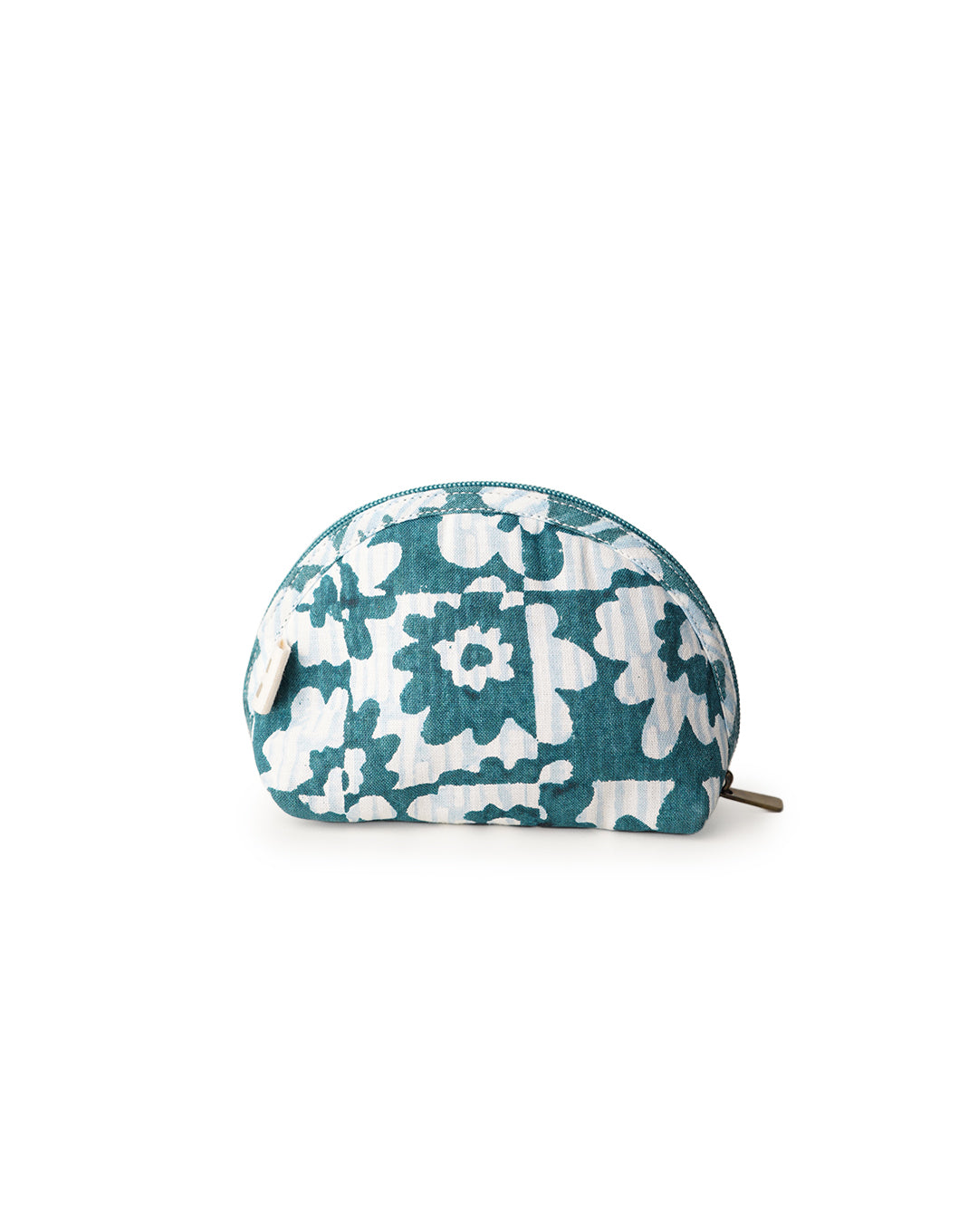 Floret Blue - Curved Coin Pouch