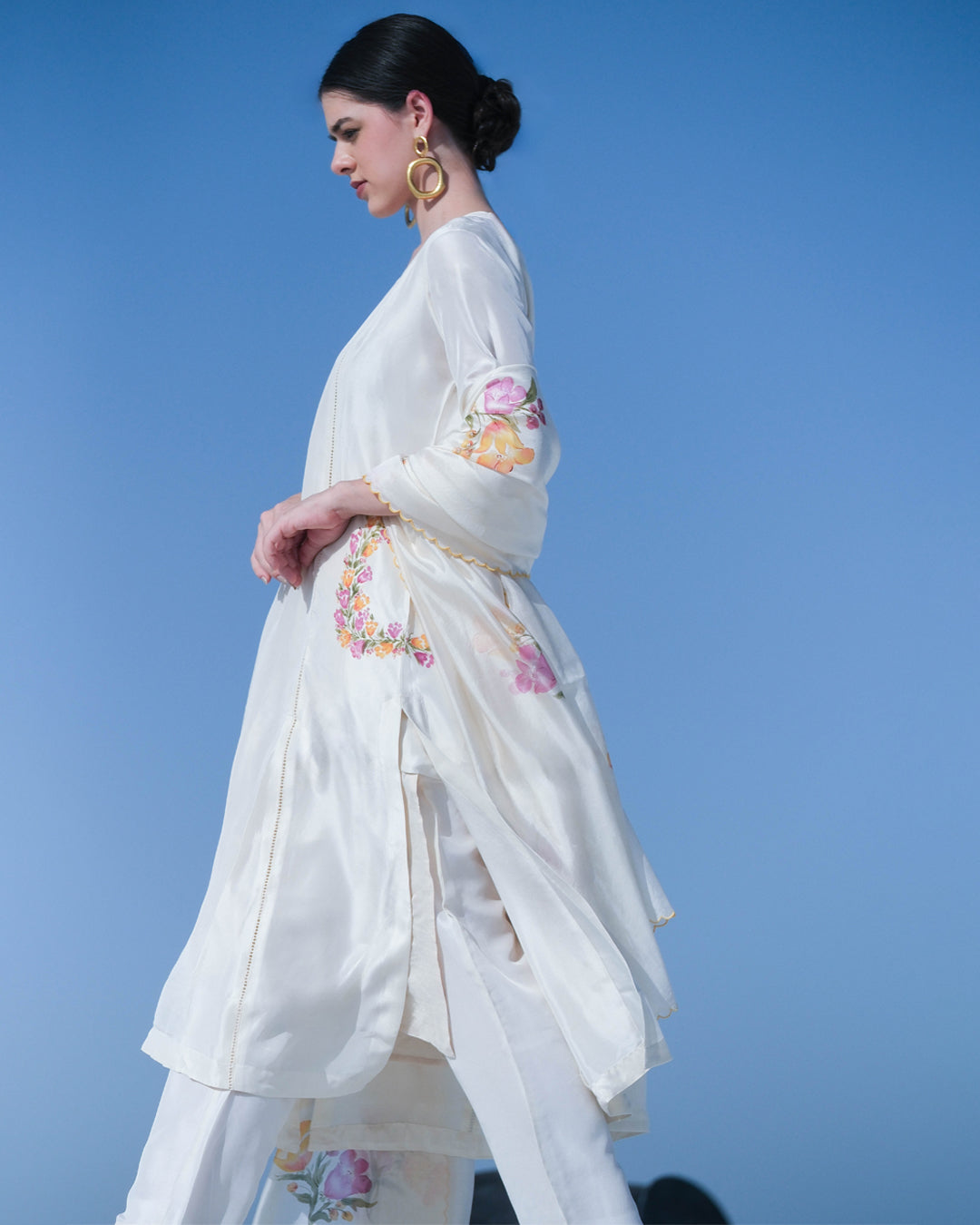 Off-White Gulpari Hand-Painted Kurta Set