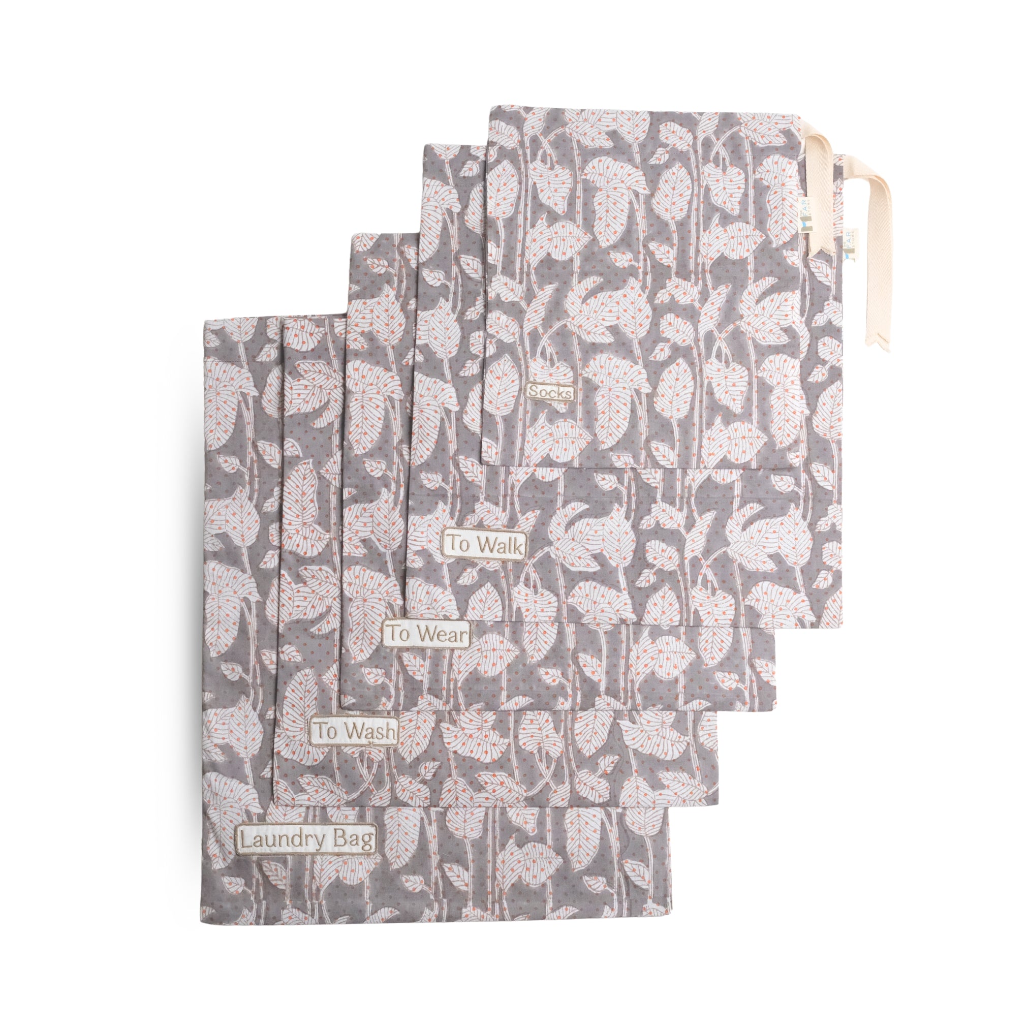 Set of 5 - Nature's Canvas Grey Travel Organiser
