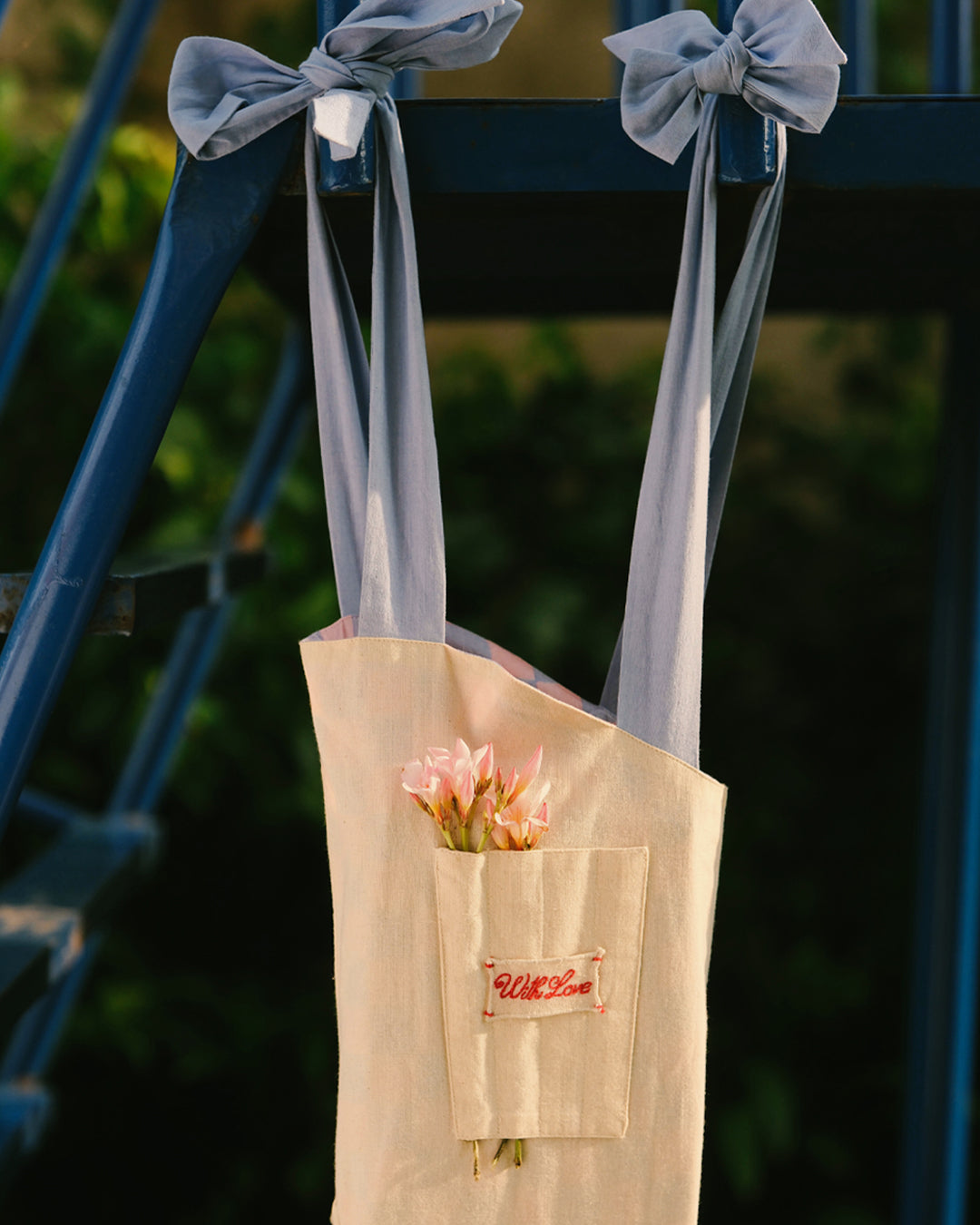 Reversible Purple Bouquet Bag (S)