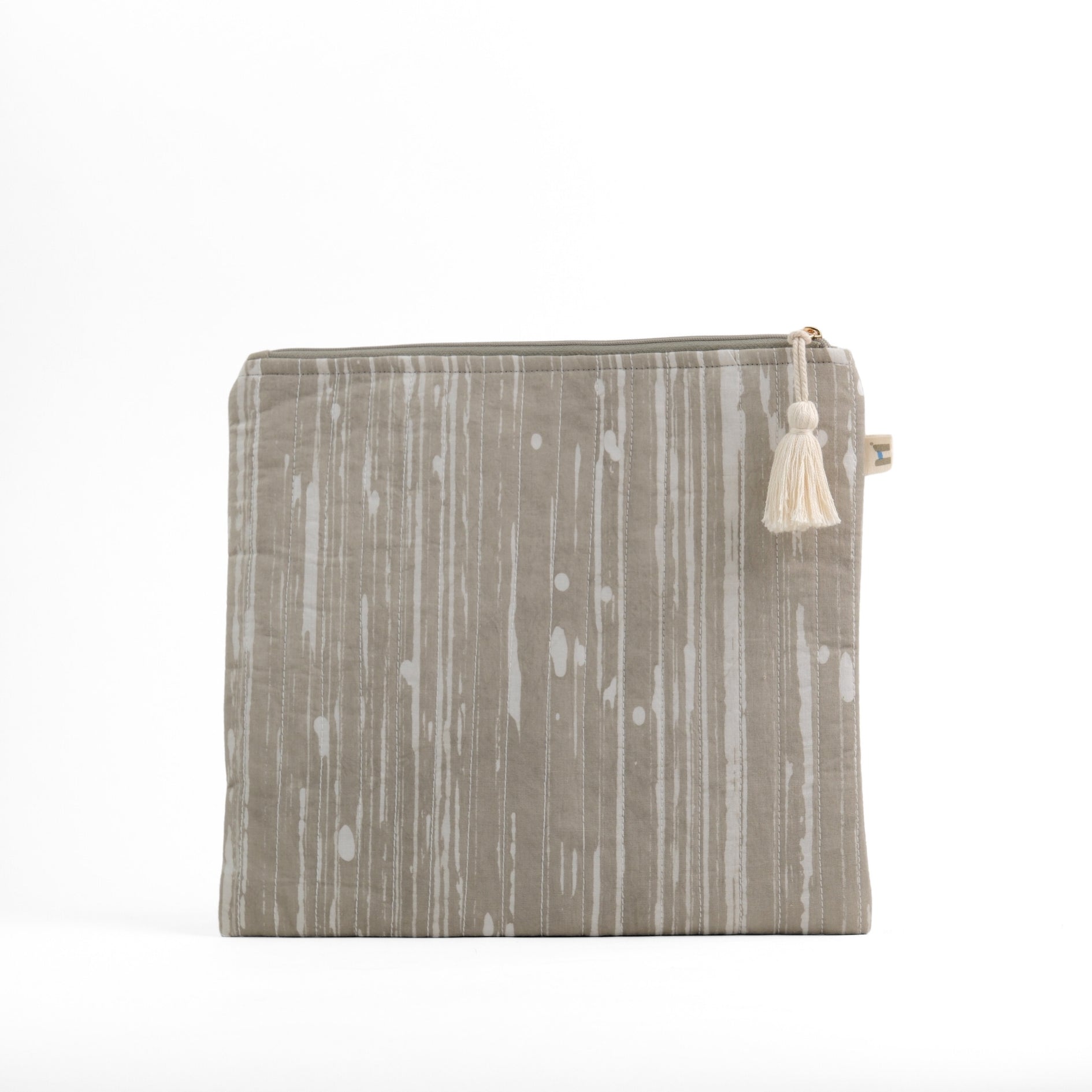 Flat Pouch - Geometric Green Grey <br> (Set of 4)
