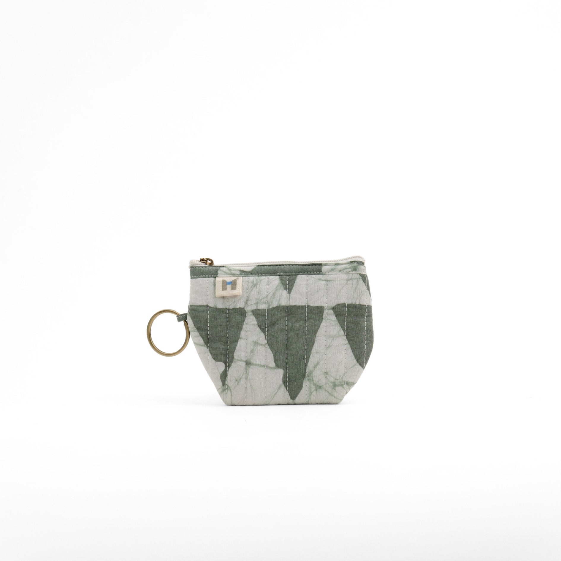Flat Pouch - Geometric Green Grey <br> (Set of 4)