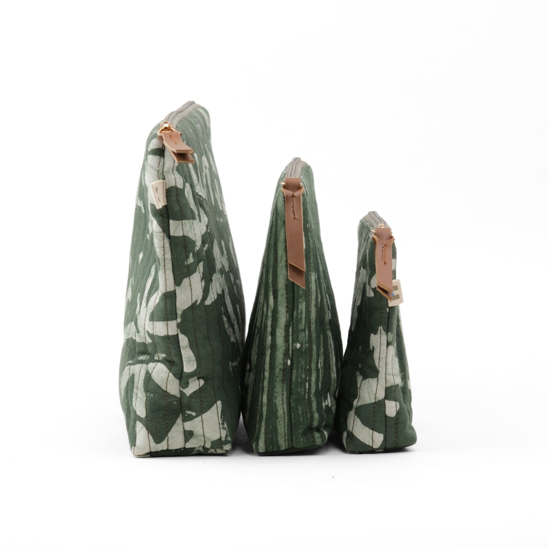 Toiletry Pouch - Olive Abstract (Set of 3)