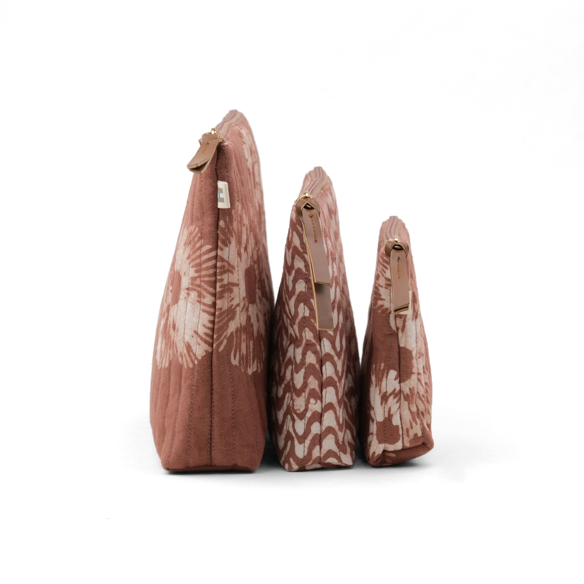 Toiletry Pouch - Mocha Mousse Floral <br> (Set of 3)