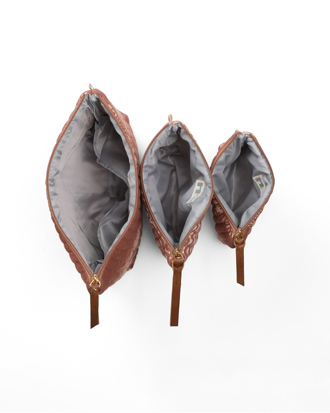 Set of 3 - Mocha Mousse Floral Toiletry Pouch