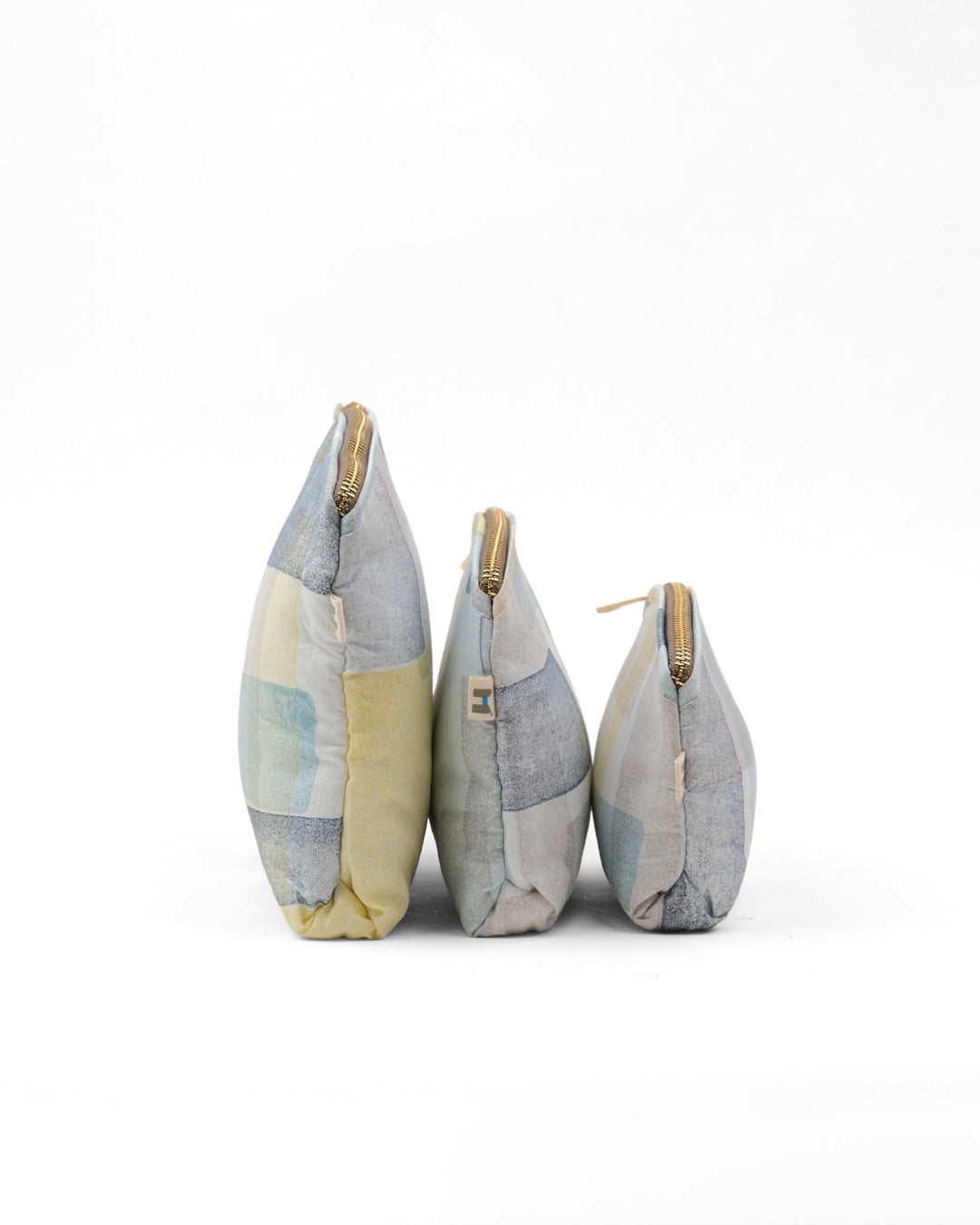 Set of 3 - Blockmetry Blue Utility Pouch