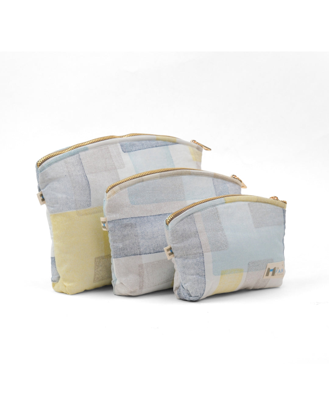 Set of 3 - Blockmetry Blue Utility Pouch