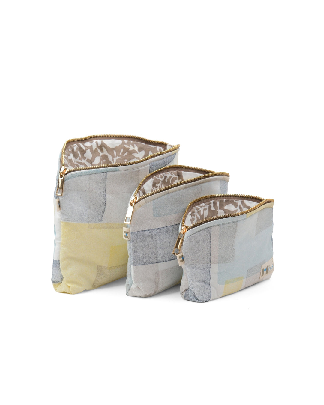 Set of 3 - Blockmetry Blue Utility Pouch