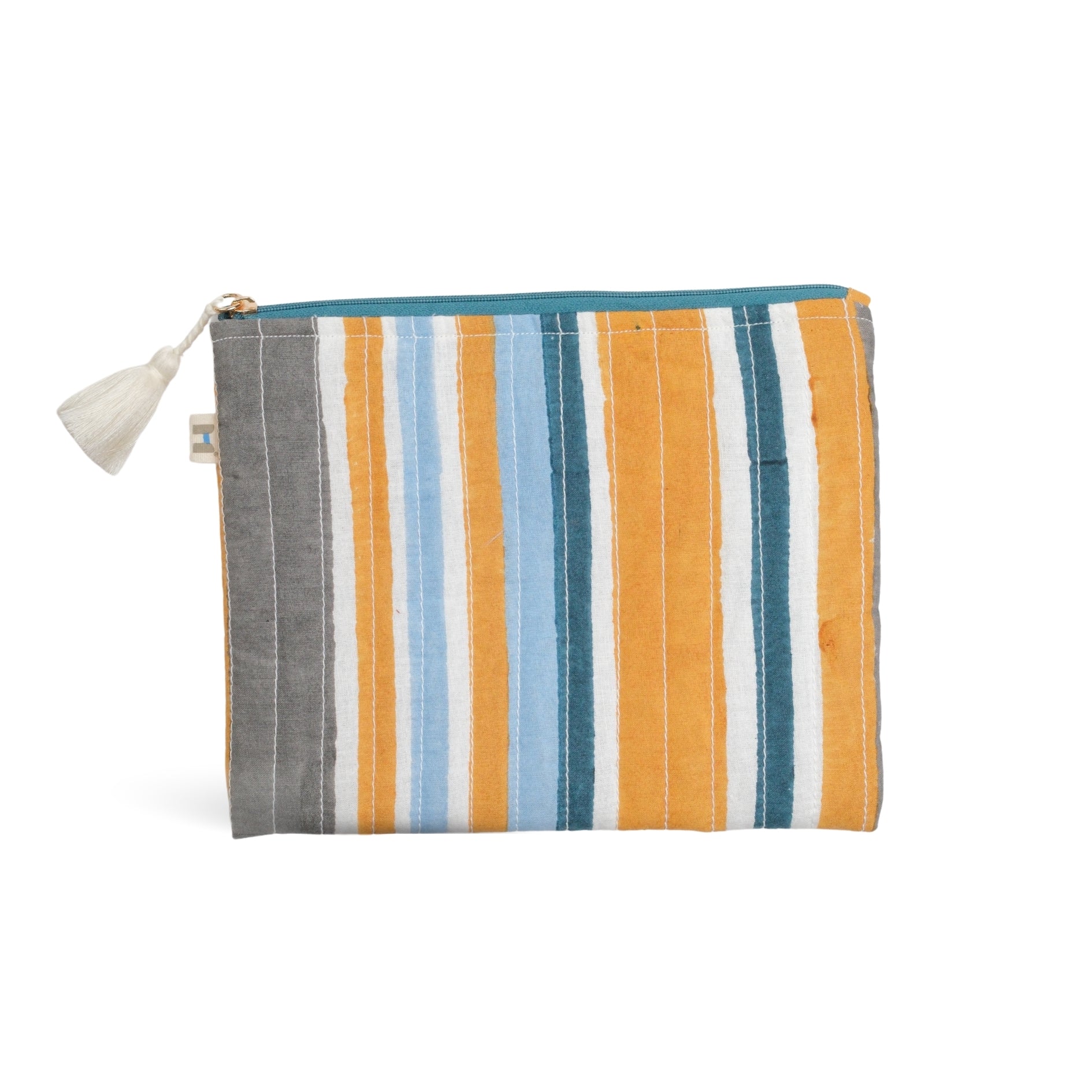 Cable Pouch - Barcode (Yellow Blue)