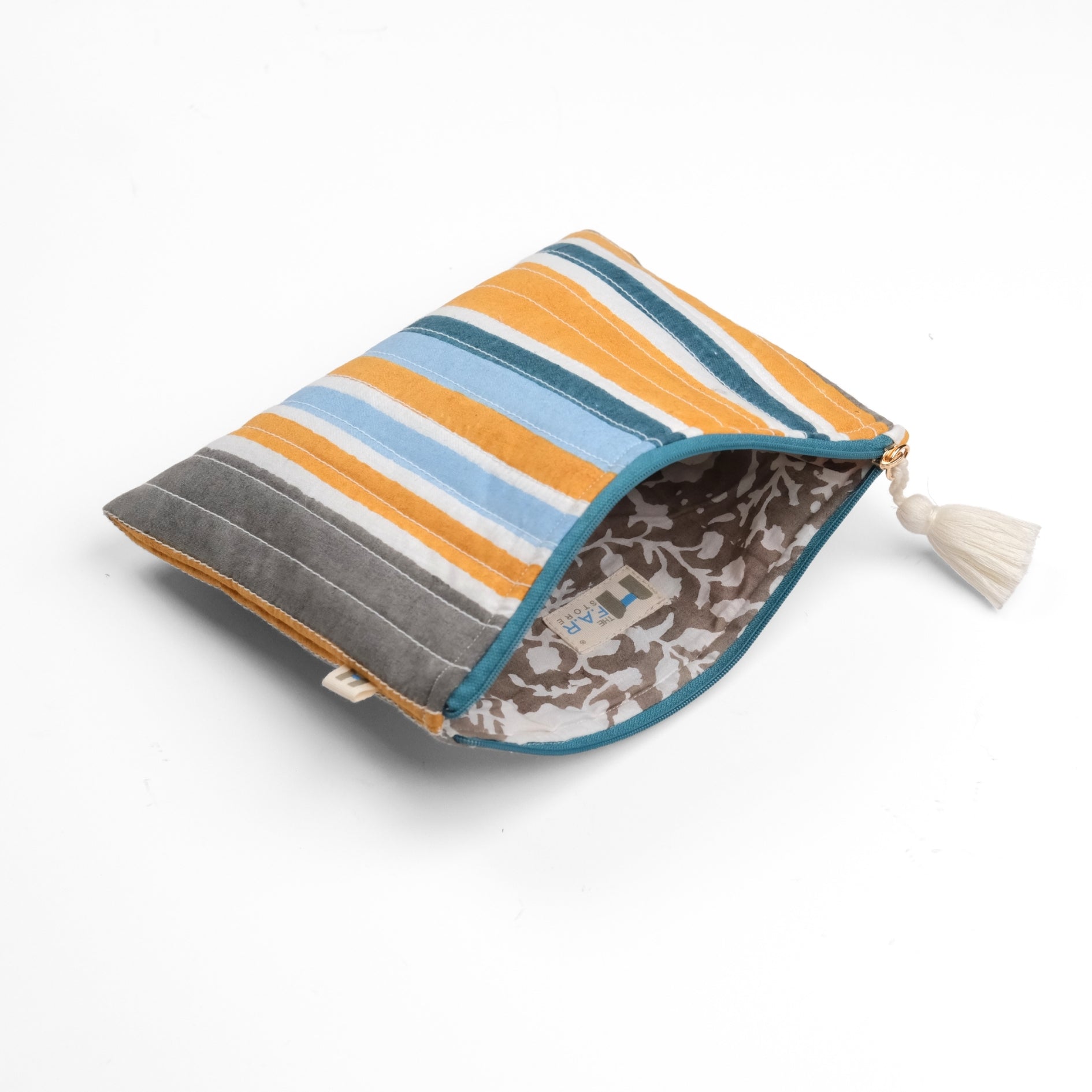 Cable Pouch - Barcode (Yellow Blue)