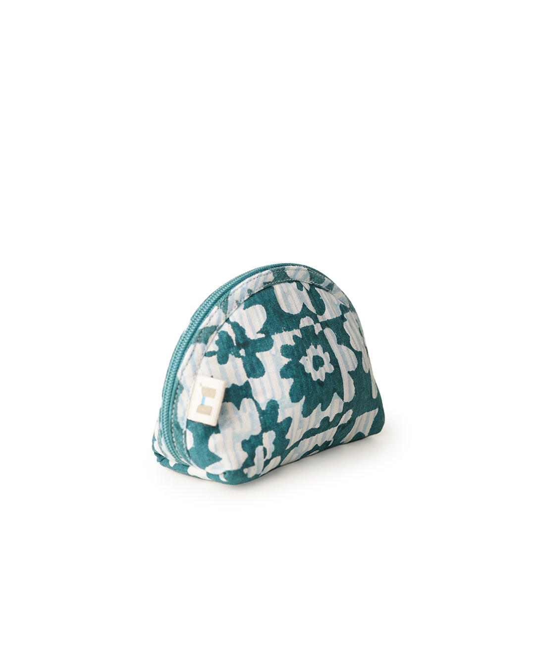 Floret Blue - Curved Coin Pouch