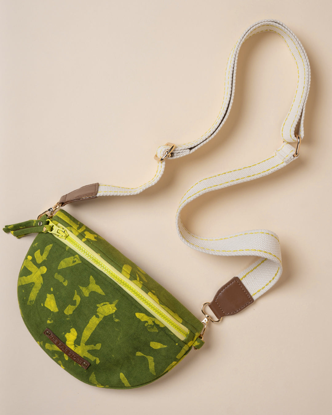 Floro Green Abstract Angle Batik - Fanny Pack