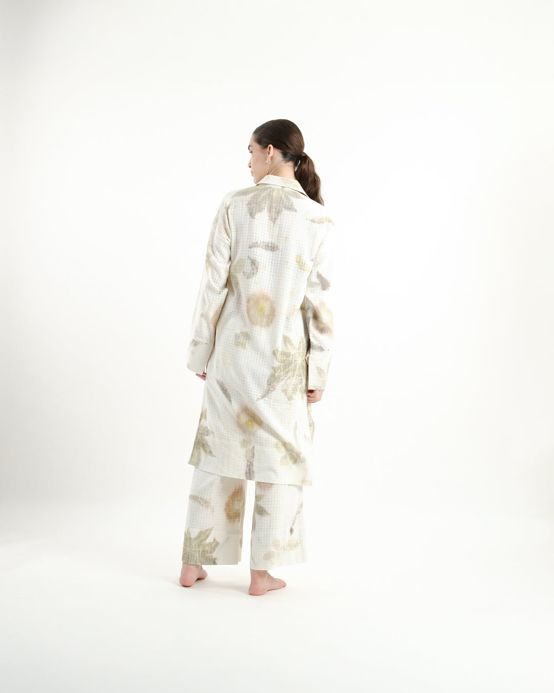 Botanical Print Hand Embroidered Co-ord Set