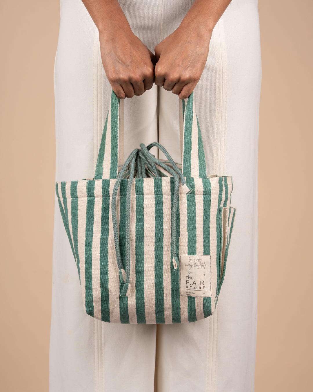 Green Striped Everyday Lunch Bag