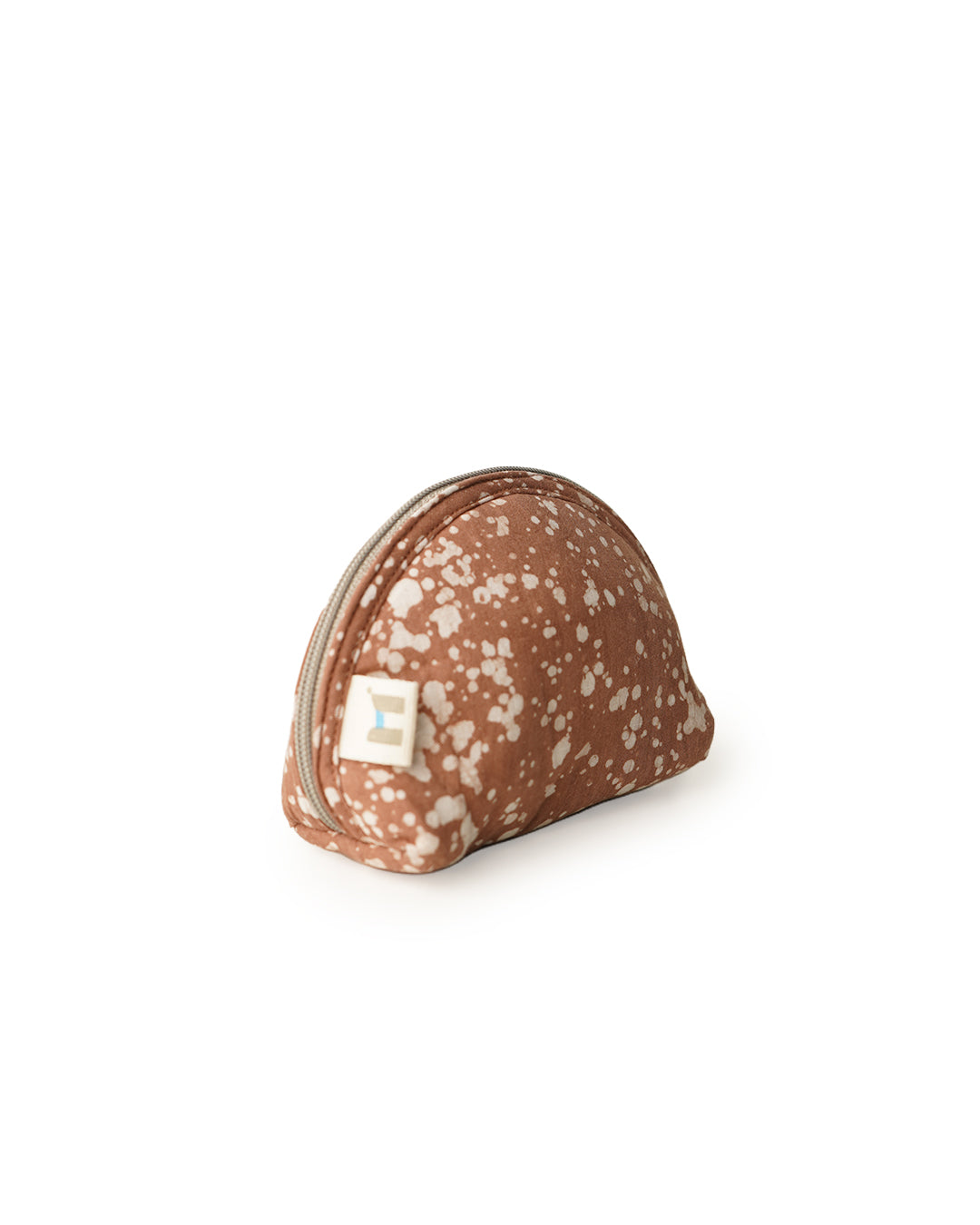 Mocha Mousse Stipples - Curved Coin Pouch