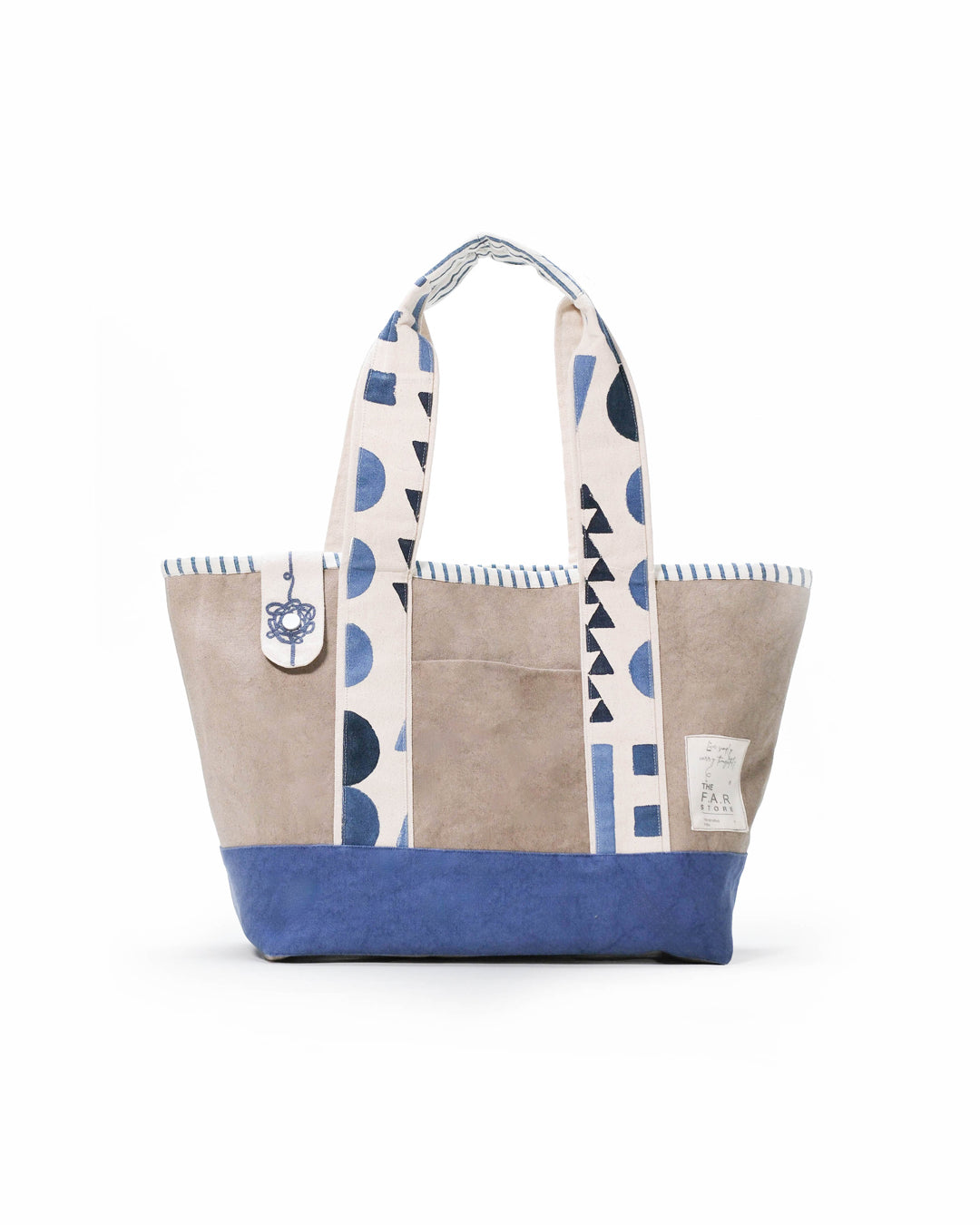 Grey & Blue Zentangle - Tote