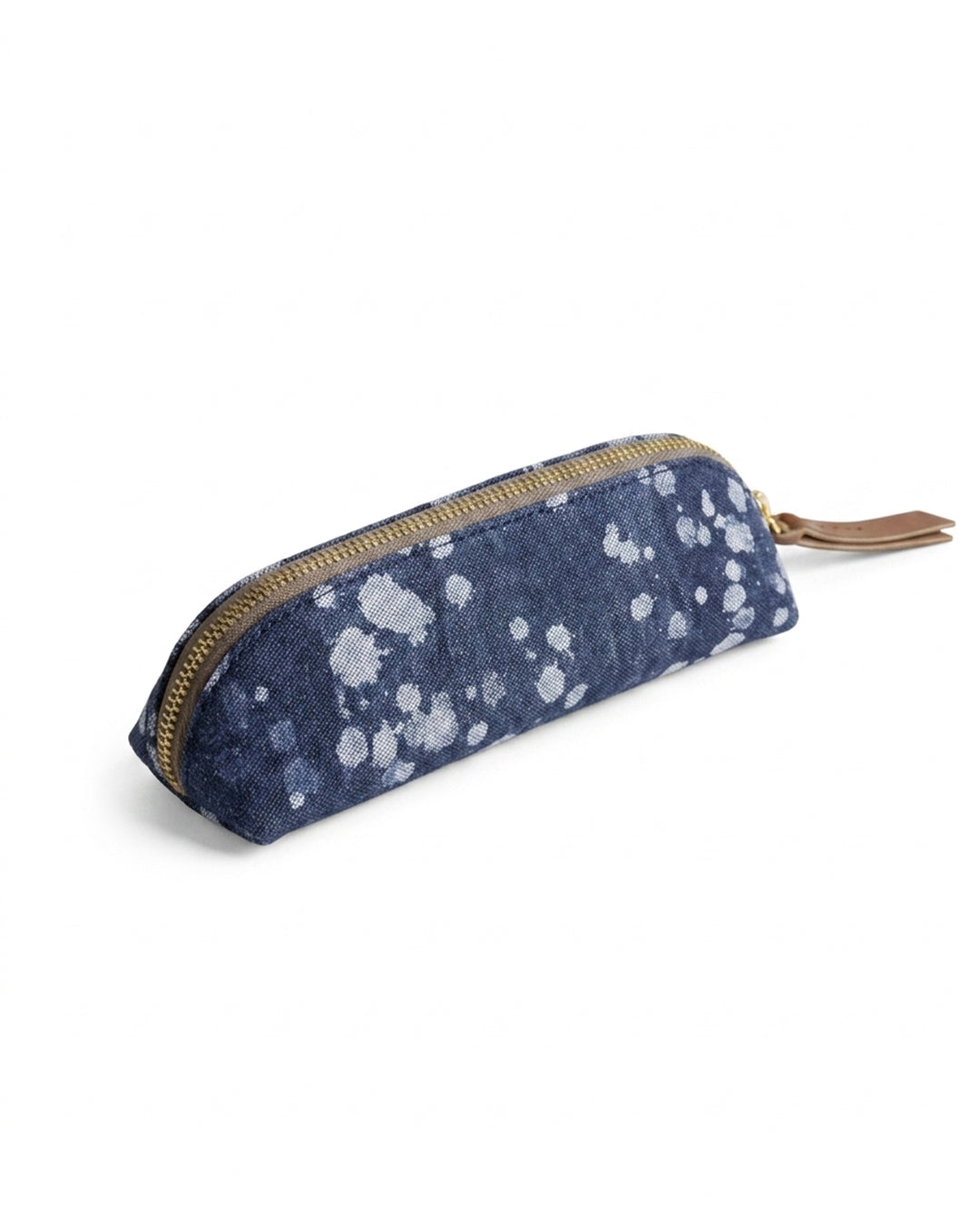 Denim Stipples - D Shape Pencil Pouch