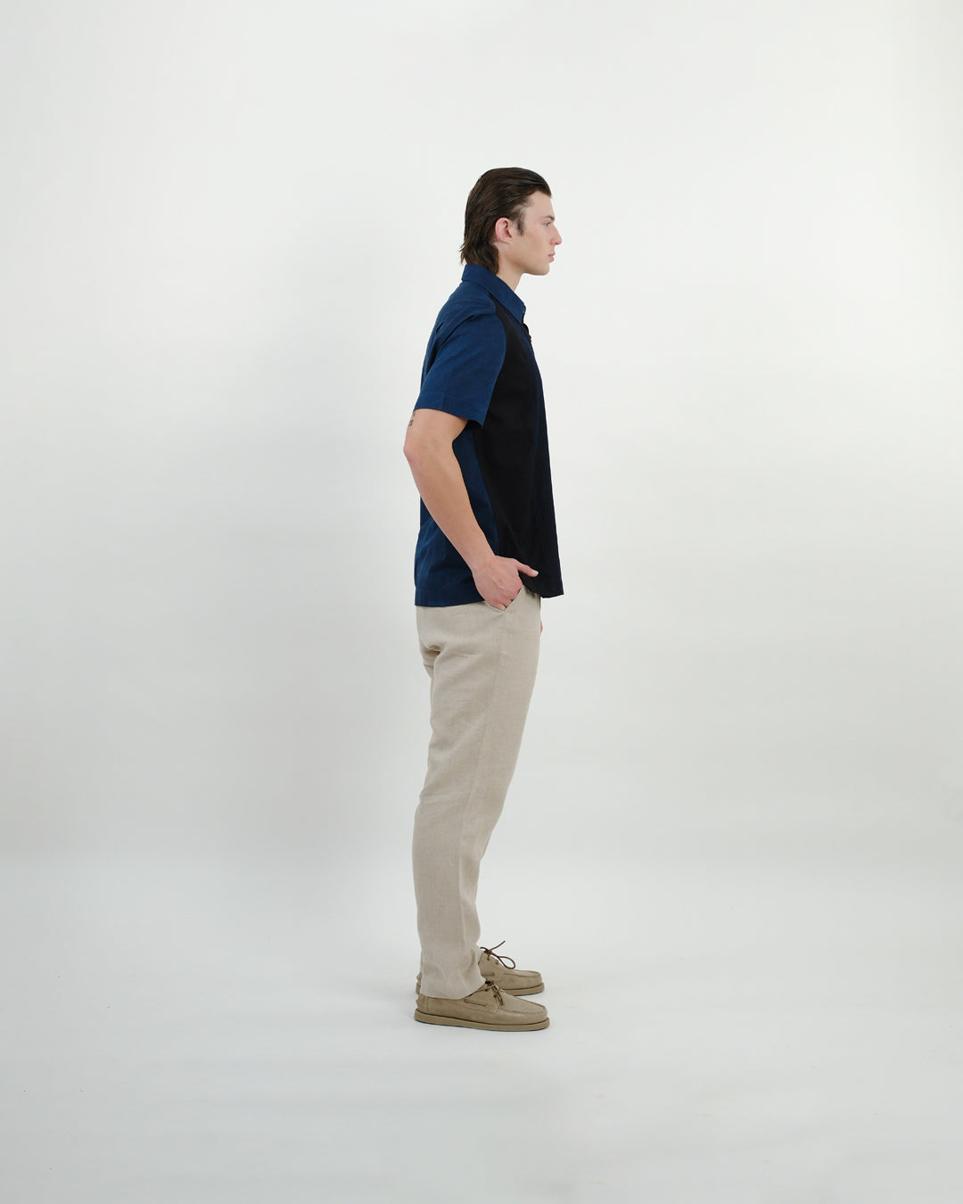 Black & Blue Ajrakh Short Sleeve Shirt