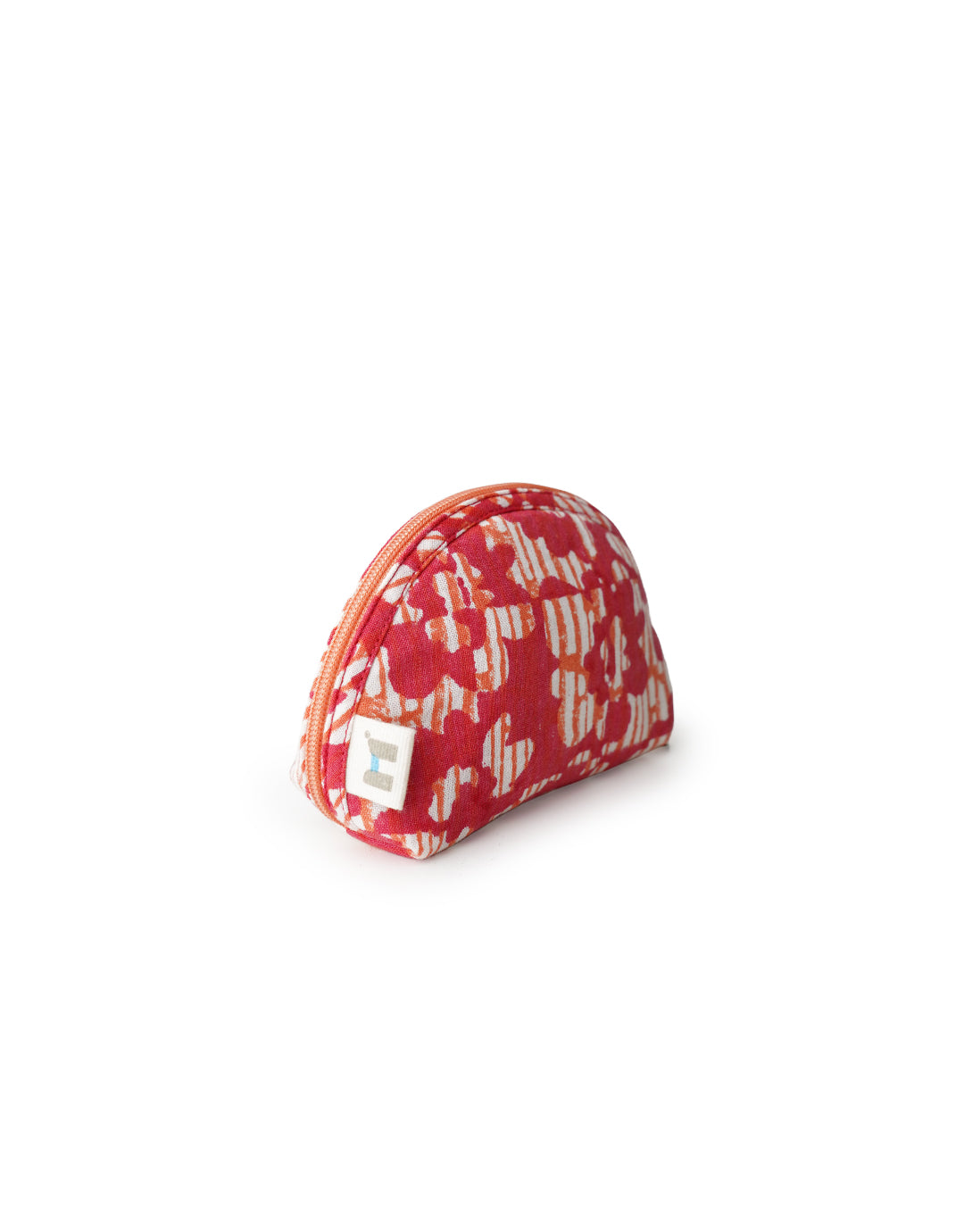 Floret Red - Curved Coin Pouch