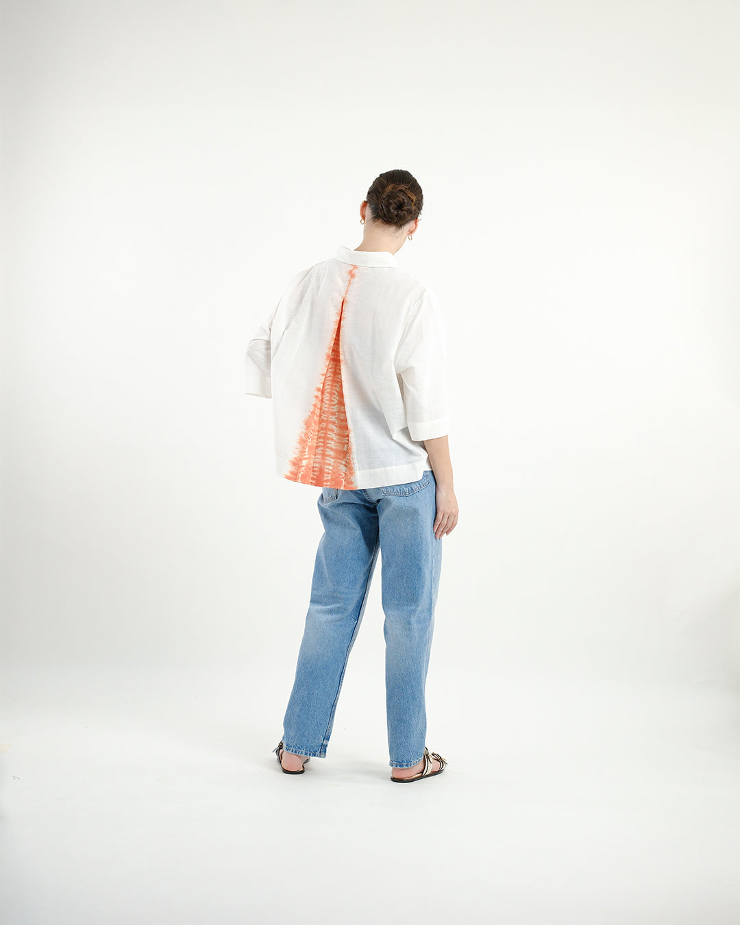 Mitti Rust Shibori  Handloom Cotton Shirt