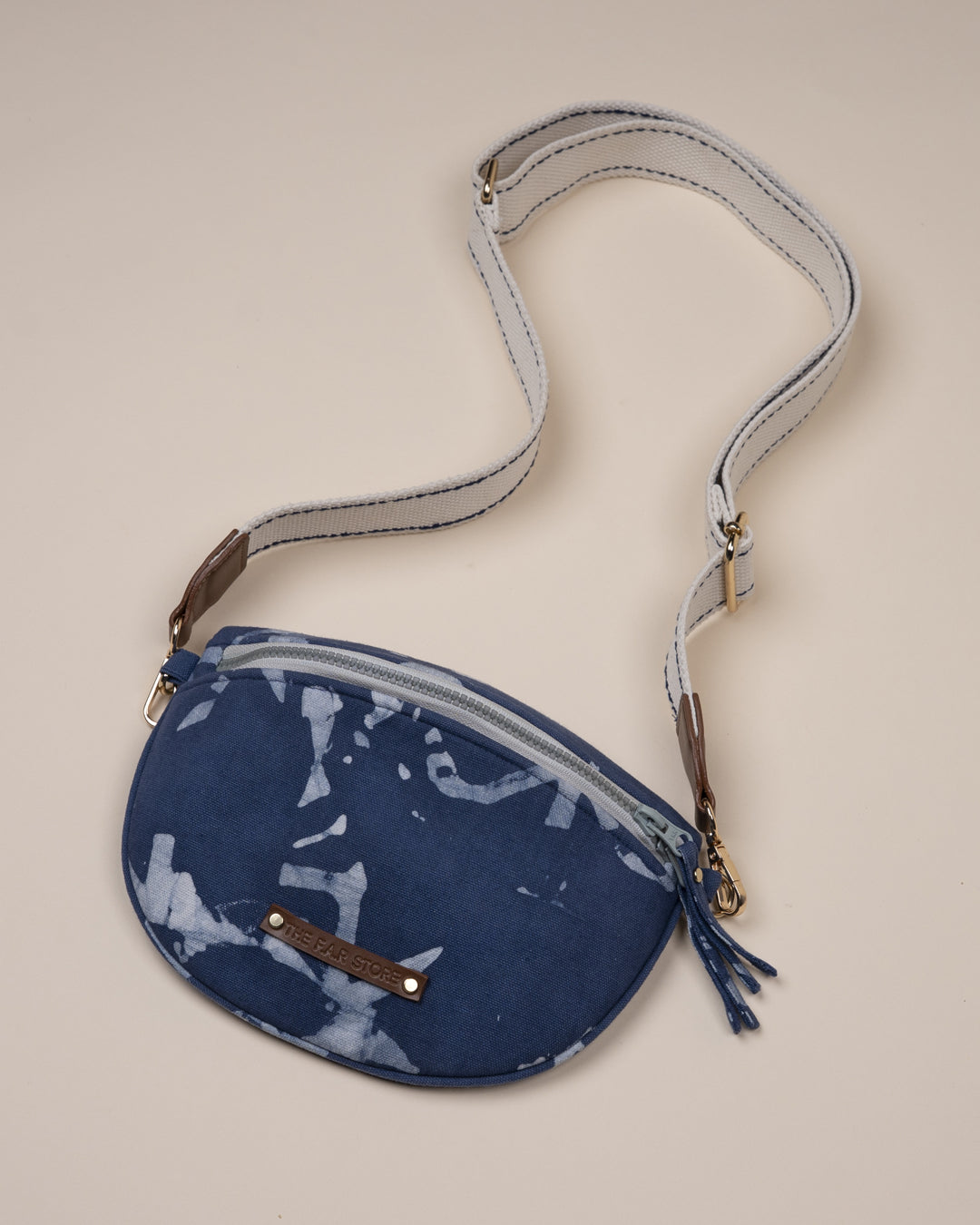 Blue Abstract Angle Batik - Fanny Pack