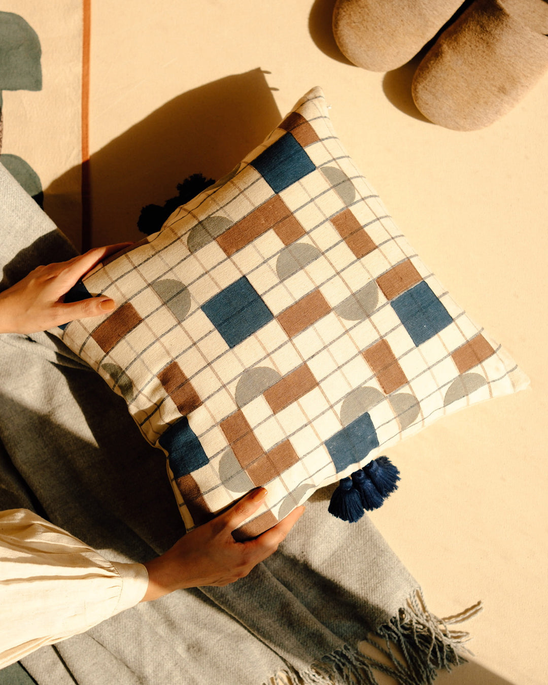 Dusk to Dawn - Geometric Cushion Cover