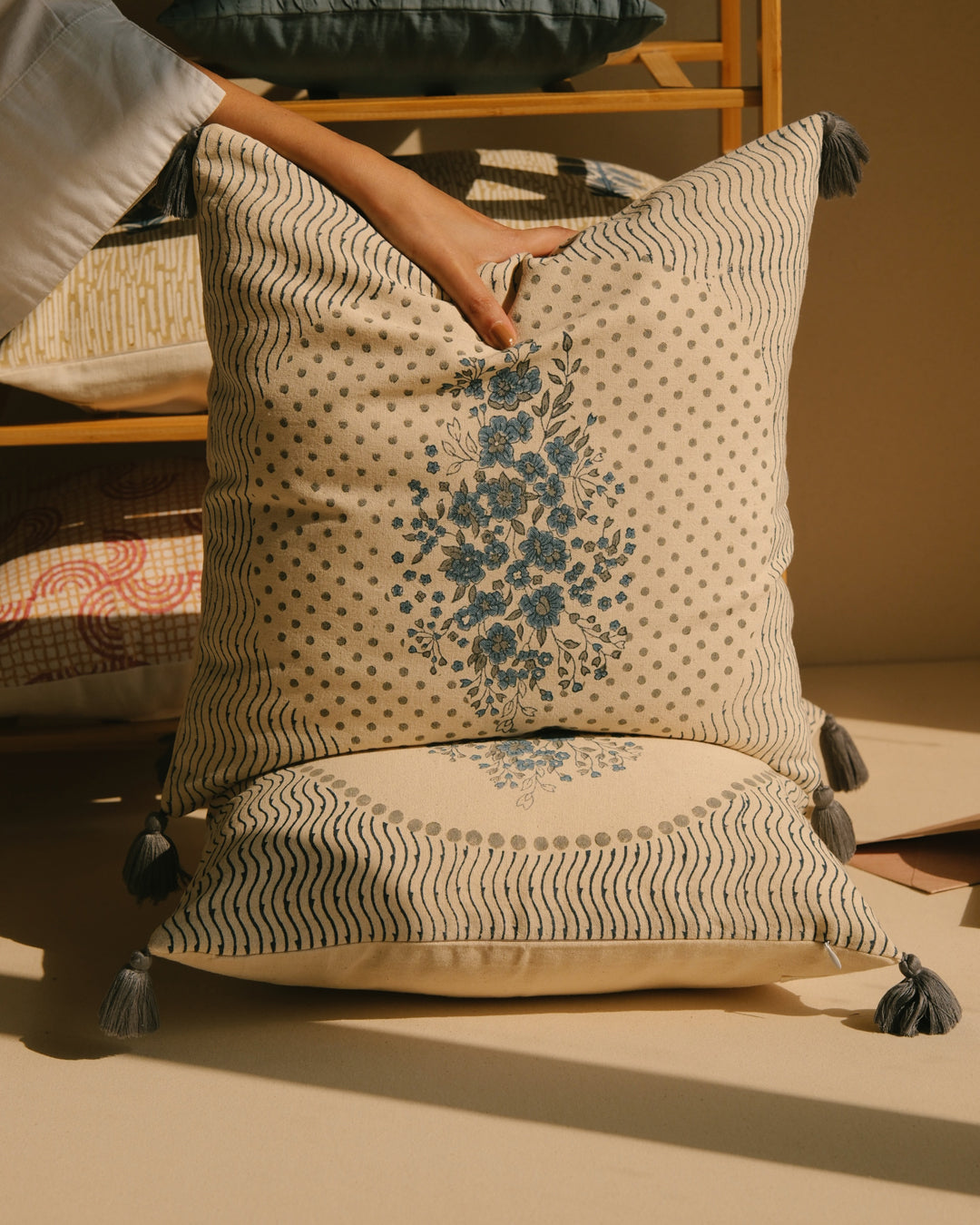 Dusk to Dawn Polka Cushion Cover