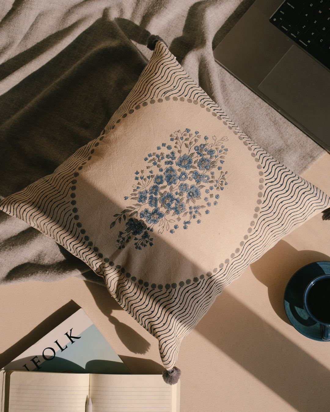 Dusk to Dawn Waves Cushion Cover