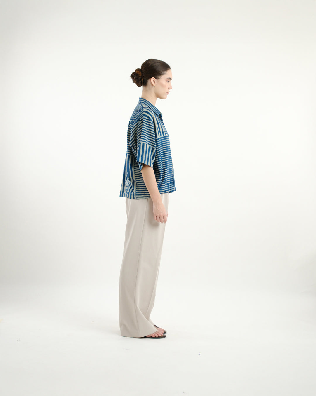 Indigo Frame Ajrakh Shirt