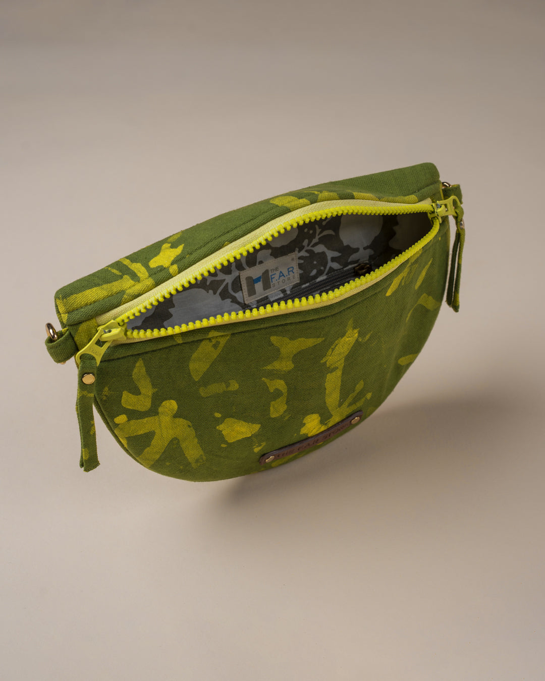 Floro Green Abstract Angle Batik - Fanny Pack