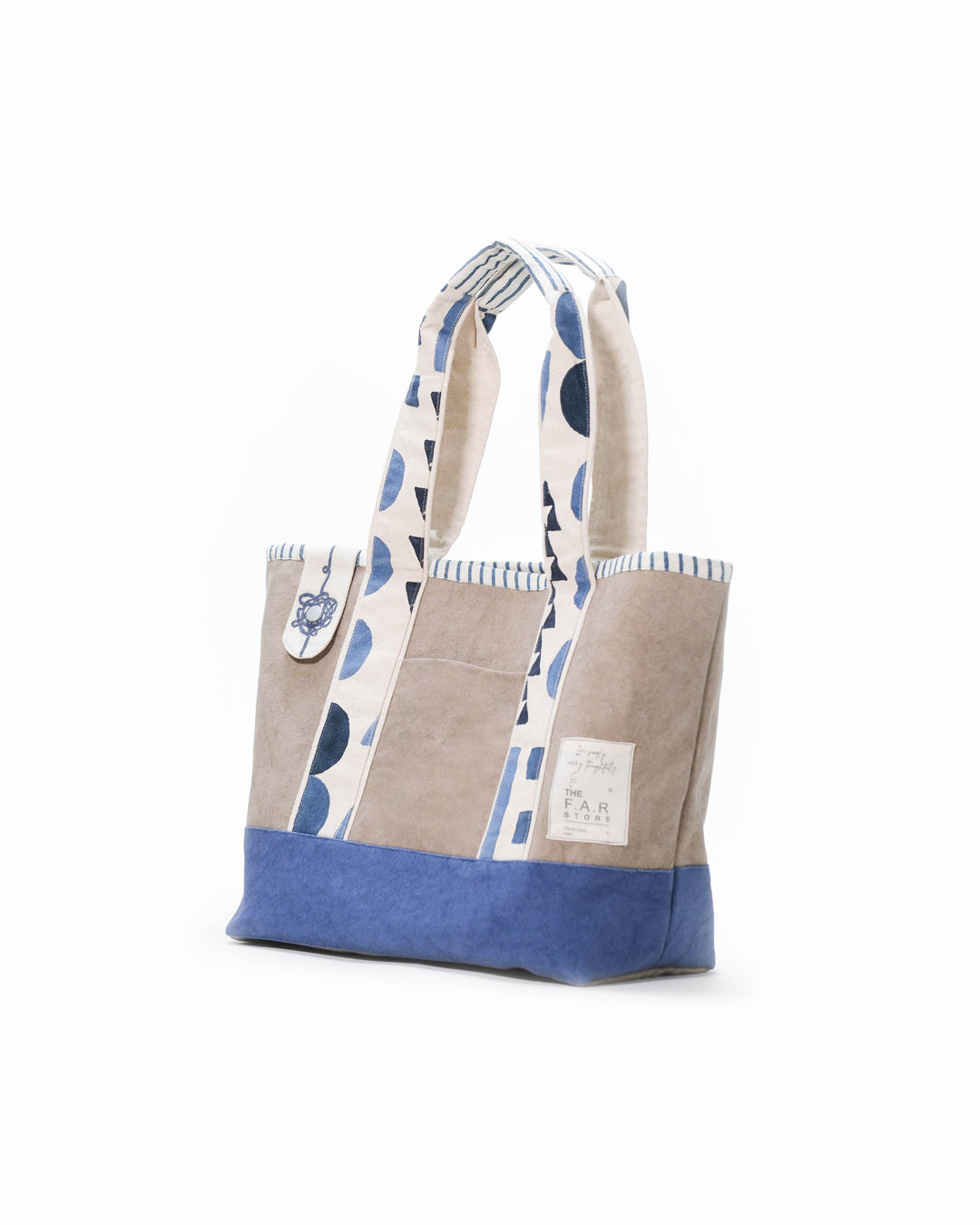Grey & Blue Zentangle - Tote