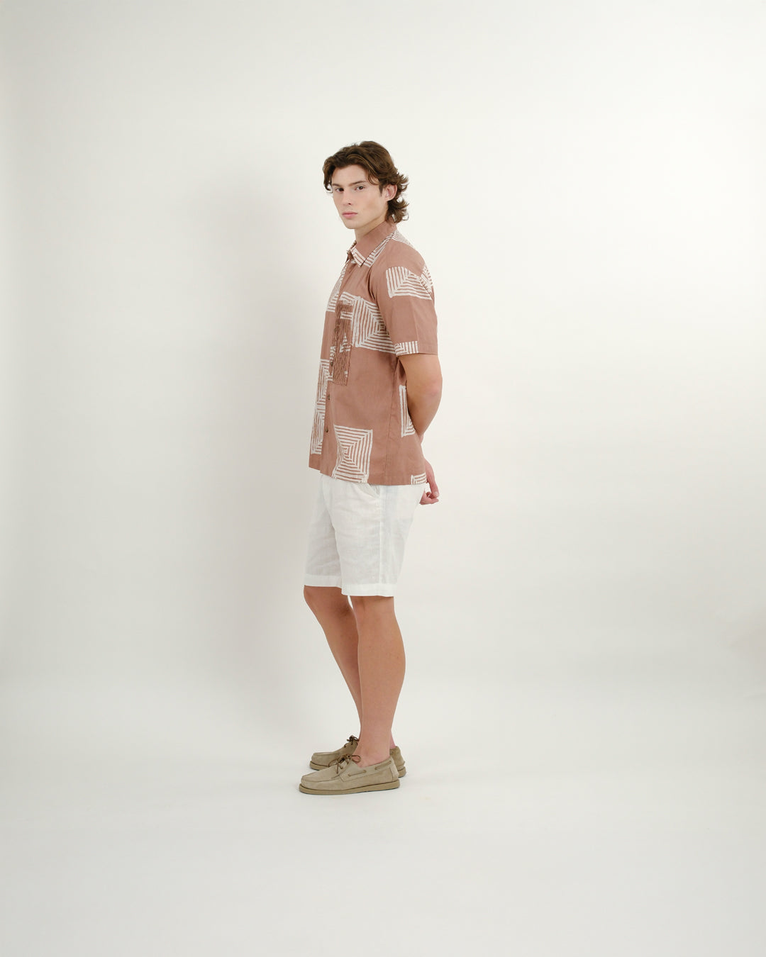Maze Mauve Batik Short Sleeve Shirt