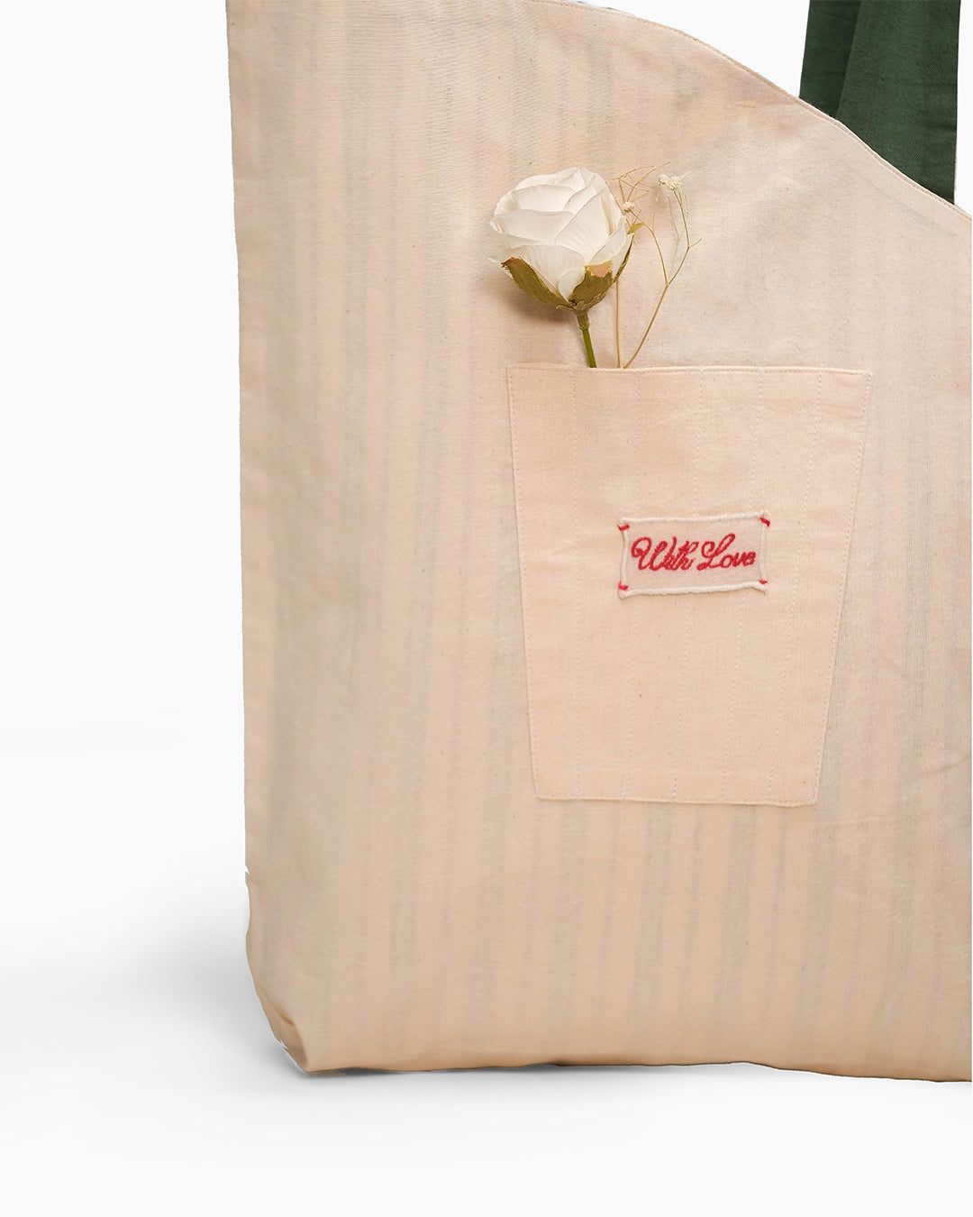 Reversible Bottle Green Bouquet Bag (L)