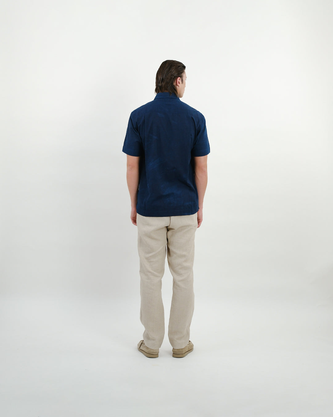 Black & Blue Ajrakh Short Sleeve Shirt
